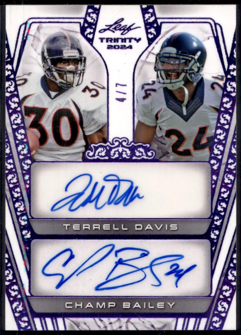 2024 Leaf Trinity Terrell Davis Champ Bailey Auto /7