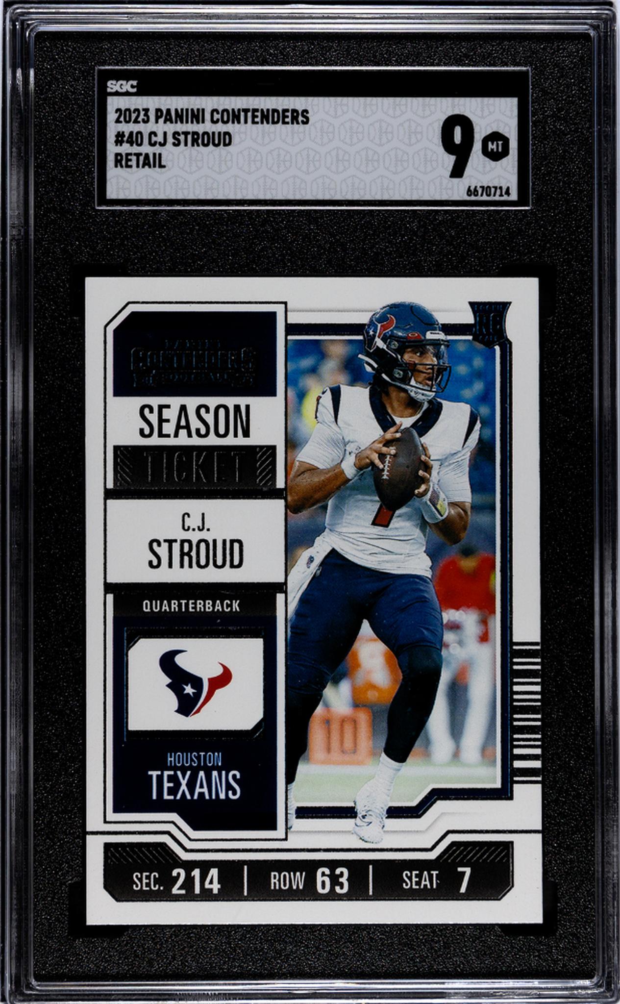 2023 Panini Contenders #40 C.J. Stroud  Rookie  SGC 9