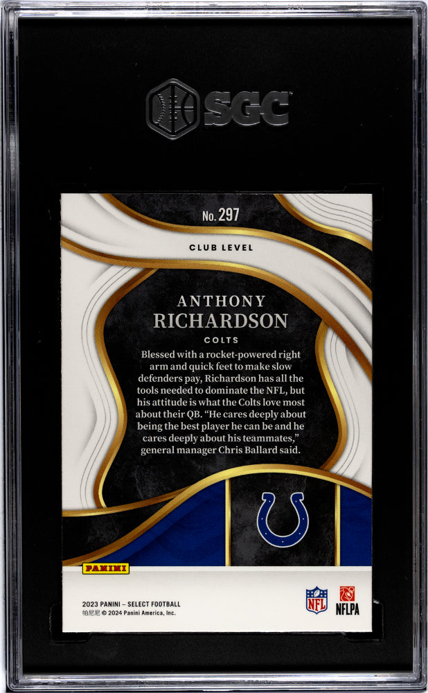 2023 Panini Select #297 Anthony Richardson SGC 10