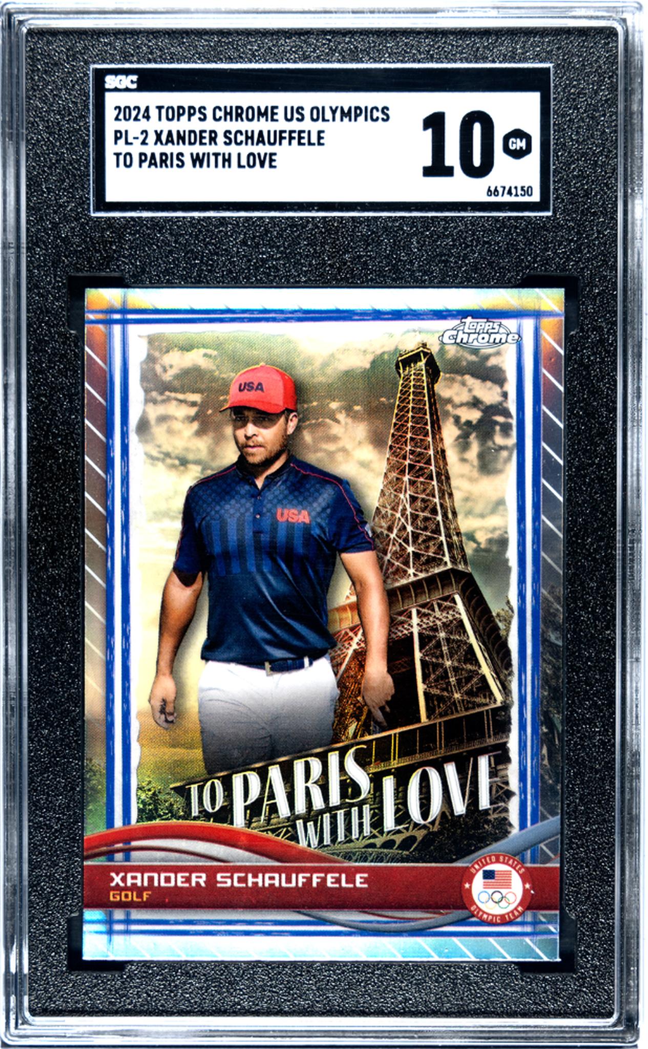 2024 Topps Chrome US Olympics Xander Schauffele #PL-2 SGC 10