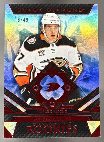 2023-24 Black Diamond Leo Carlsson Triple Diamond Relic Rookies #BDR-LC /49