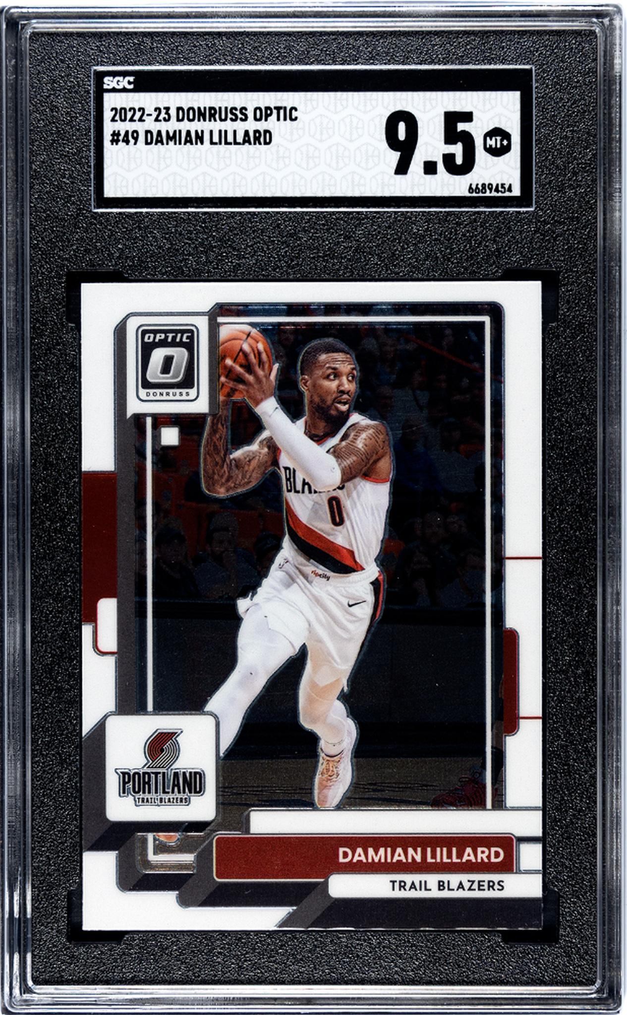 2022 Panini Donruss Optic Damian Lillard #49 SGC 9.5