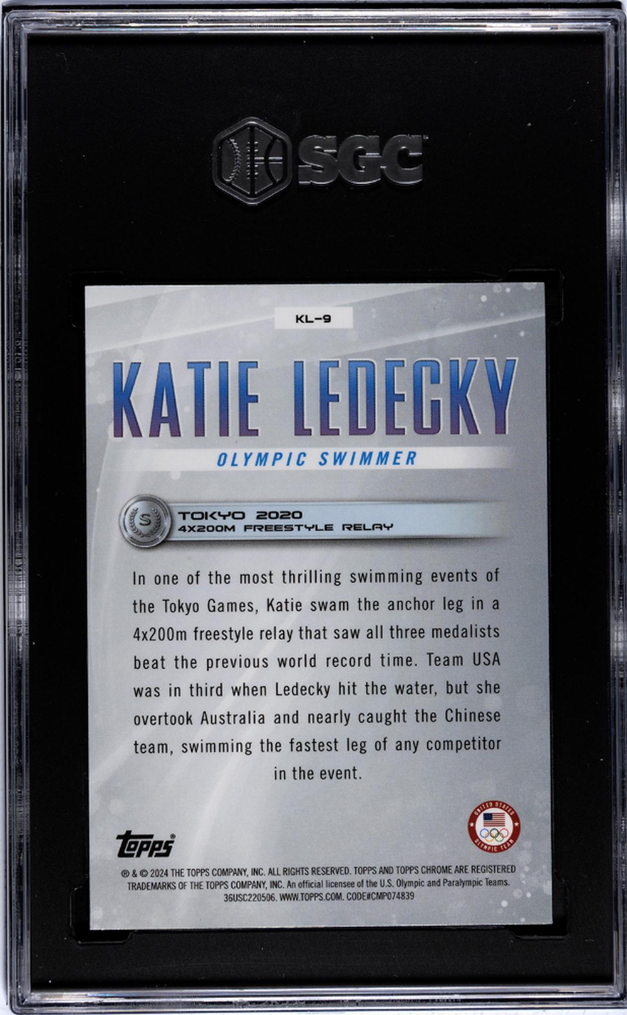 2024 Topps Chrome #KL-9 Katie Ledecky Legacy SGC 10