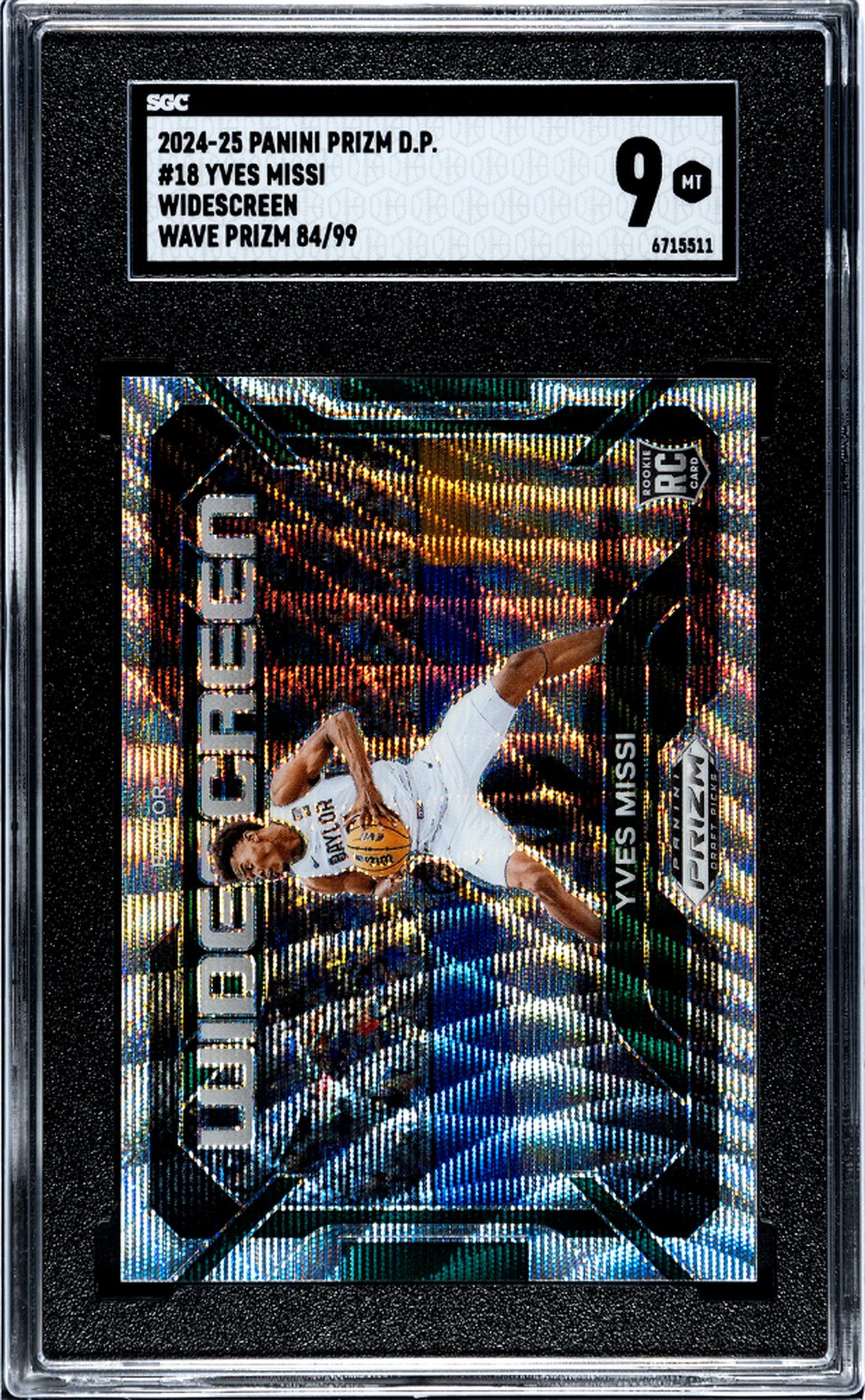 2024 Panini Prizm Widescreen Wave Yves Missi #18 RC /99 SGC 9