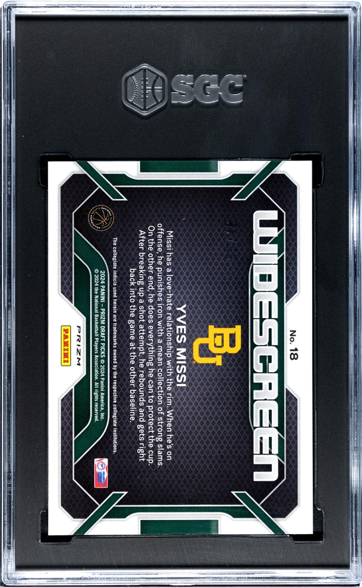 2024 Panini Prizm Widescreen Wave Yves Missi #18 RC /99 SGC 9