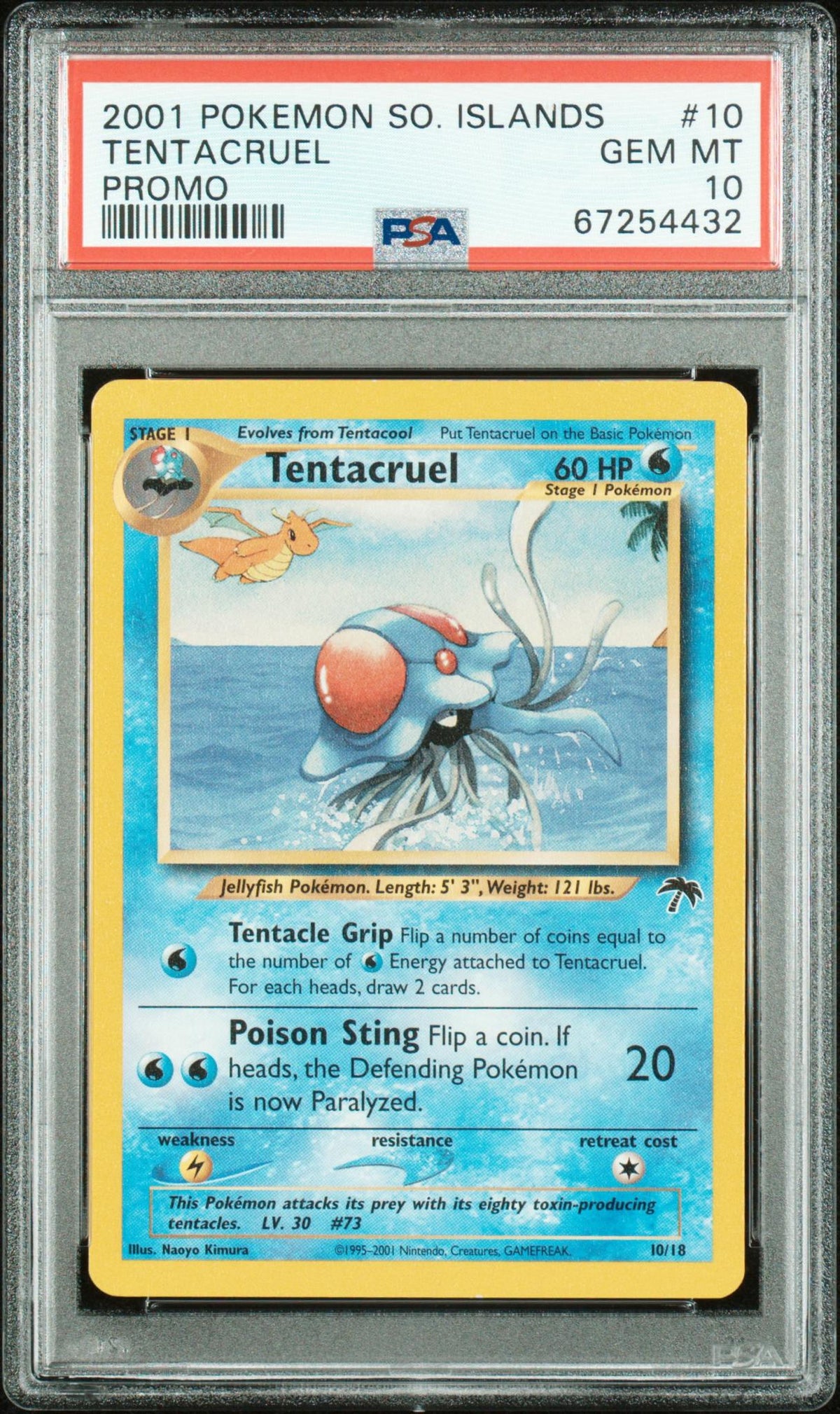 2001 Southern Islands English Tentacruel #10 PSA 10