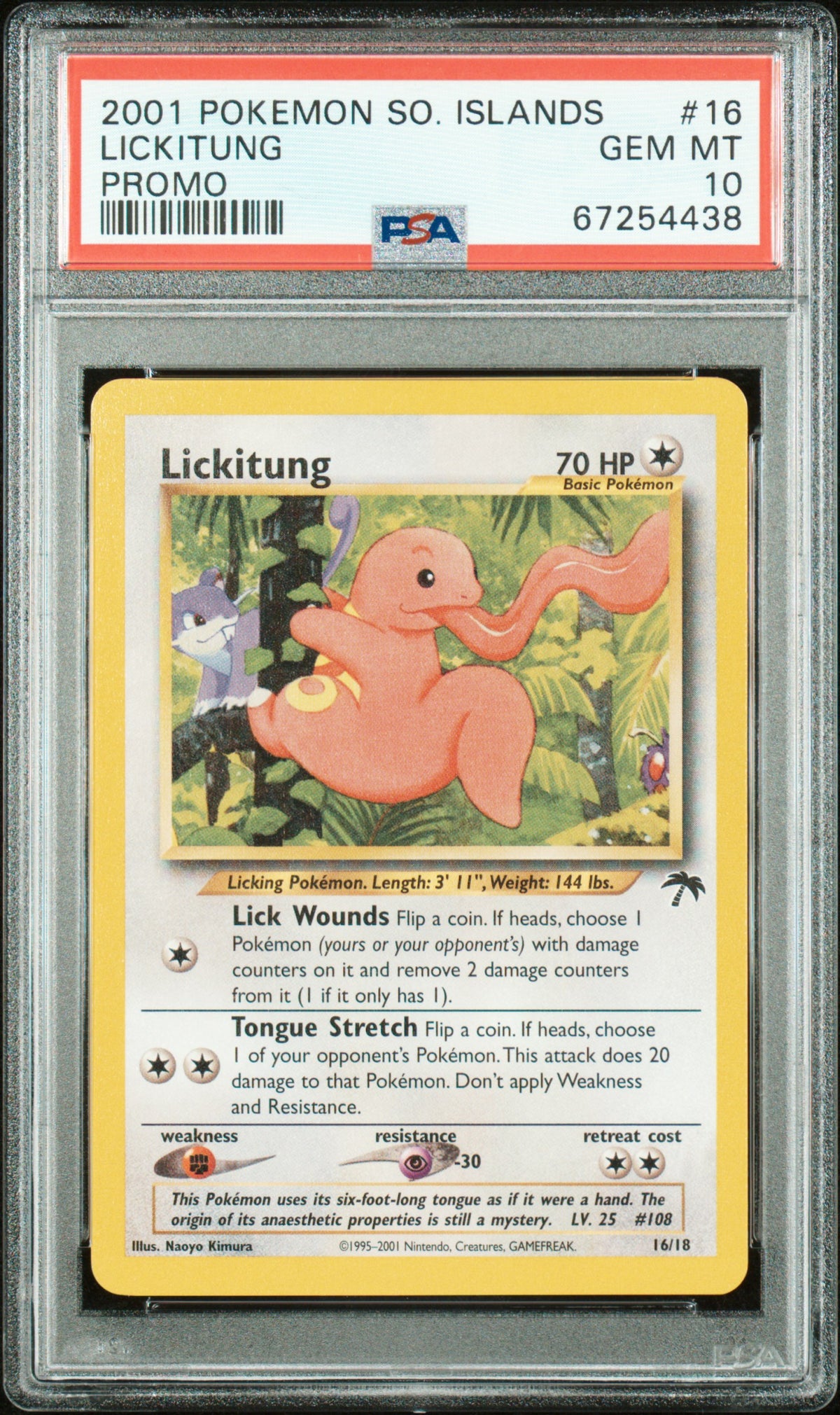 2001 Pokemon Southern Islands Promo Lickitung #16 PSA 10