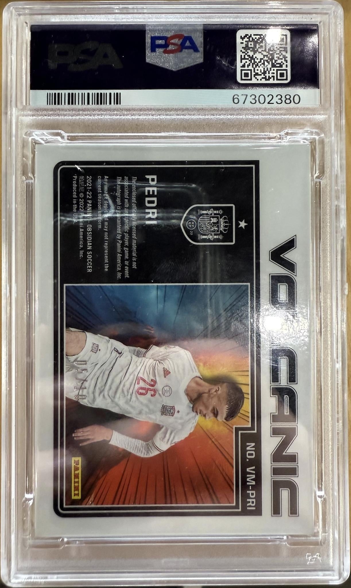 2021 Panini Obsidian Volcanic Material Signatures #VM-PRI Pedri Electric Etch Yellow PSA 10