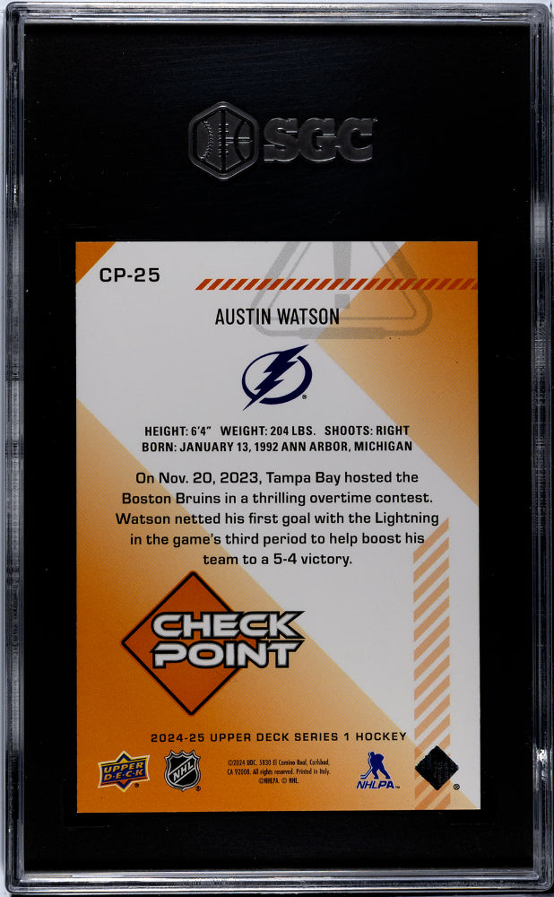 2024 Upper Deck #CP-25 Austin Watson Check Point SGC 9.5