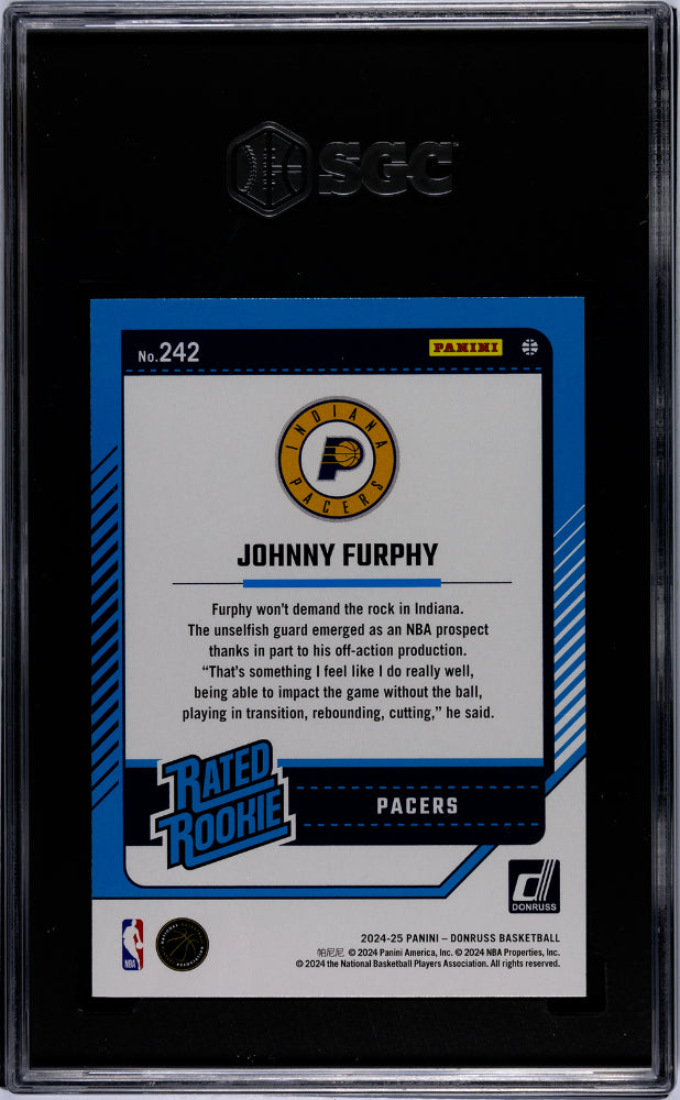 2024 Panini Donruss Johnny Furphy #242 RC SGC 9.5