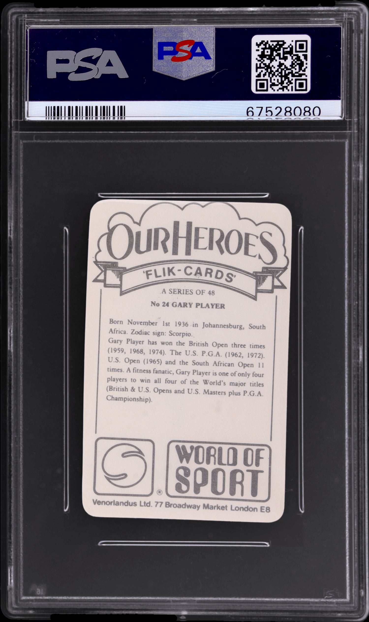 1979 Venorlandus Our Heroes Gary Player #24 PSA 9