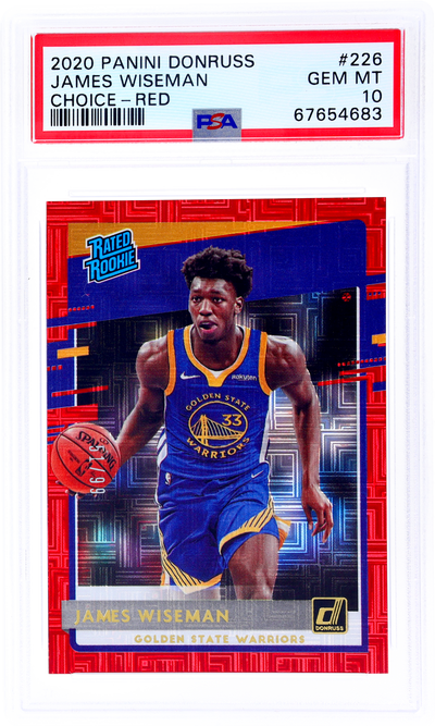 2020-21 Panini Donruss James Wiseman #226 Choice Red PSA 10