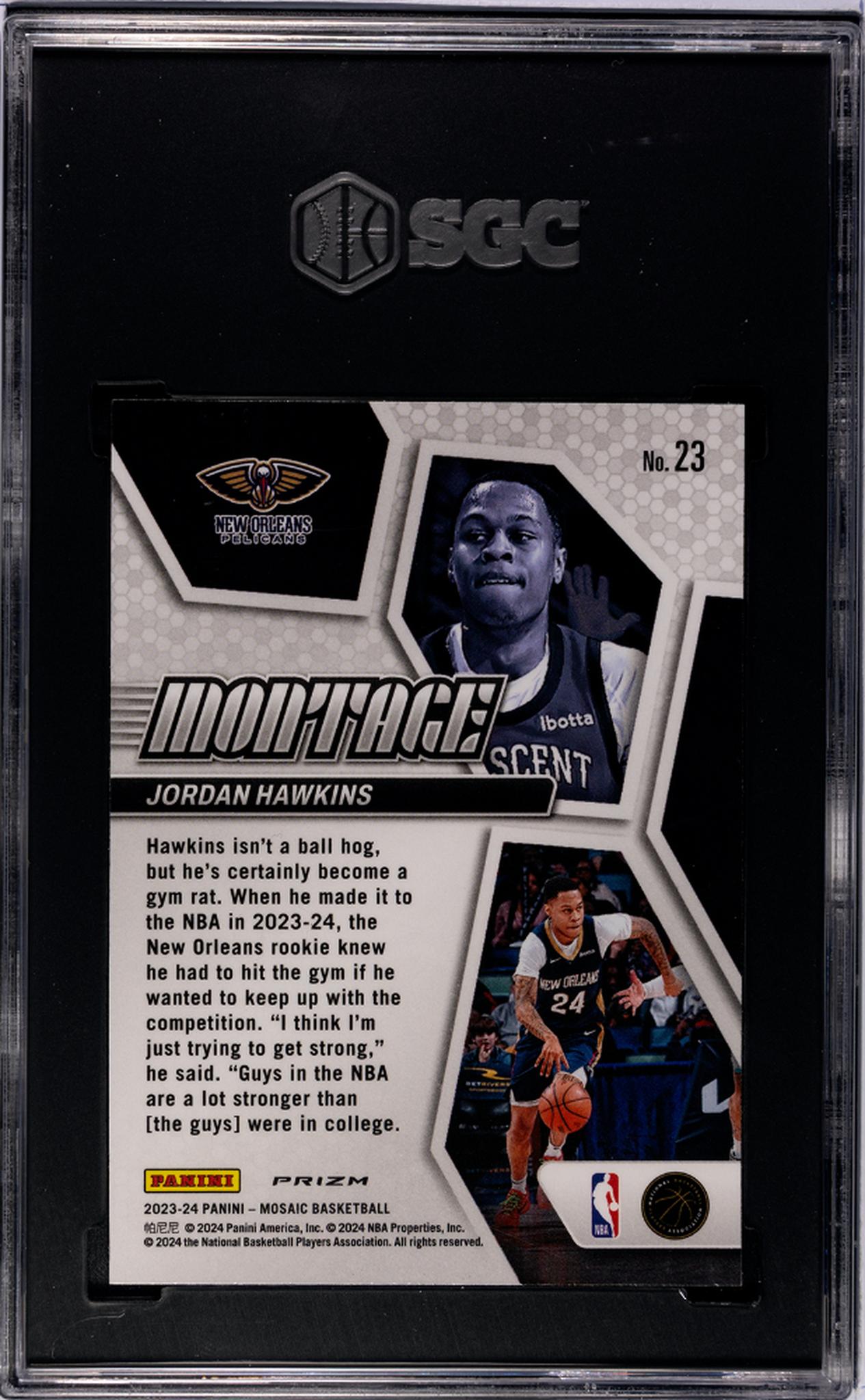 2023 Mosaic #23 Jordan Hawkins Montage SGC 10