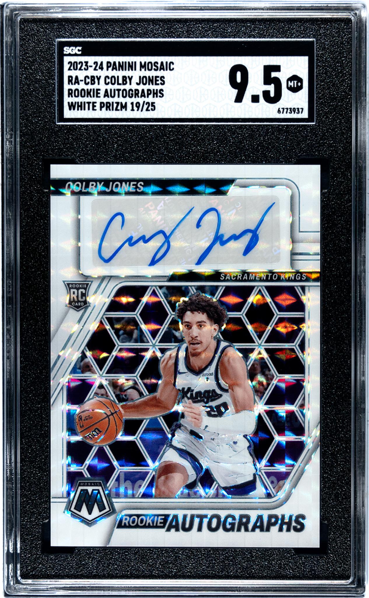 2023 Mosaic #RA-CBY Colby Jones Rookie Autographs /25 Auto SGC 9.5