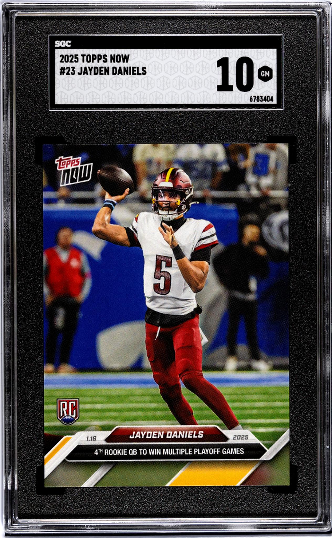 2025 Topps Now #23 Jayden Daniels SGC 10