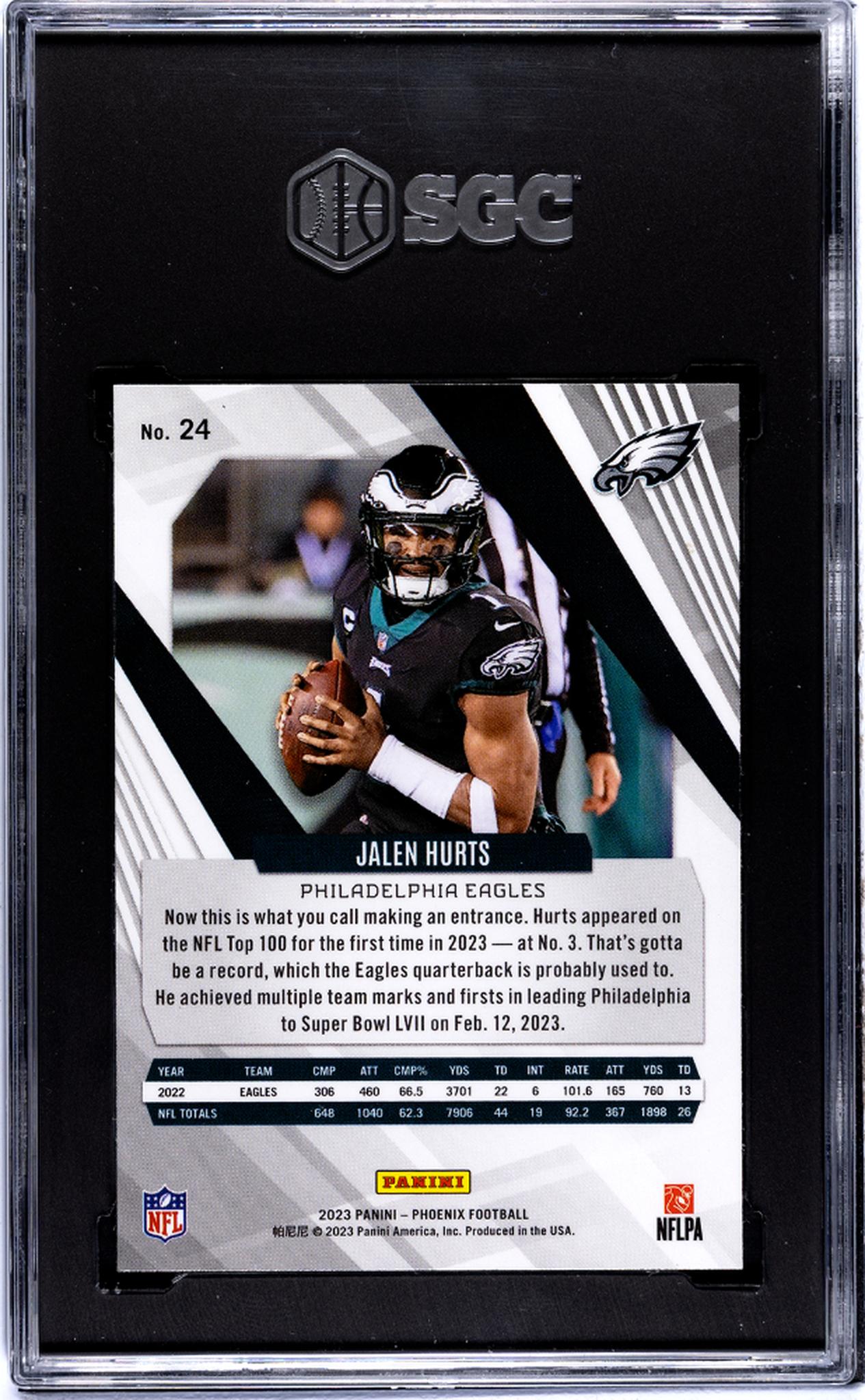 2023 Panini Phoenix Jalen Hurts #24 SGC 9.5