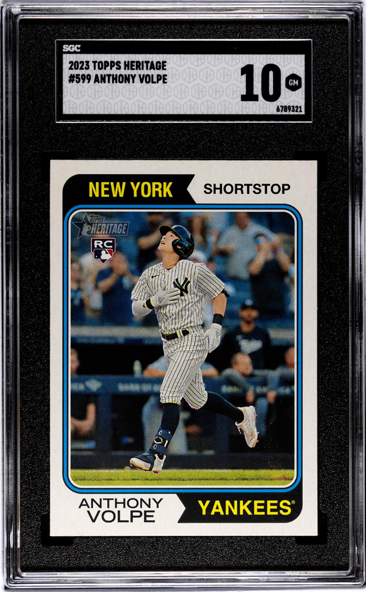 2023 Topps Heritage #599 Anthony Volpe SGC 10