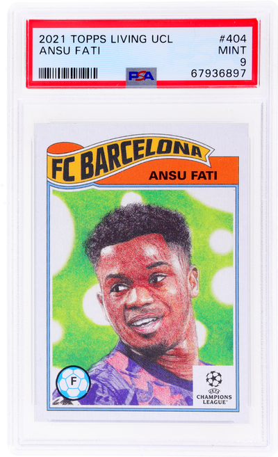2021 Topps Living UEFA Champions League Ansu Fati #404 PSA 9