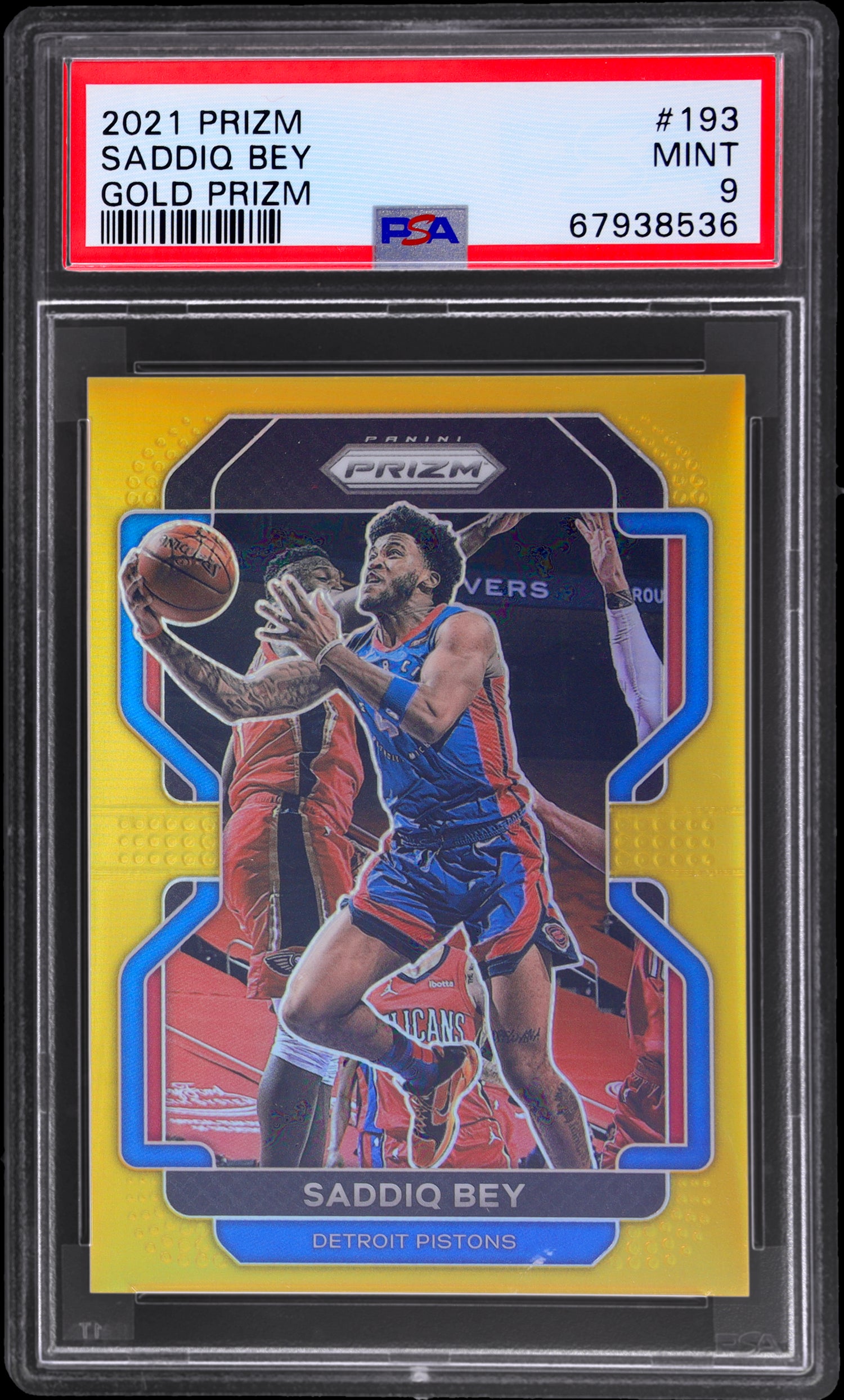 2021 Panini Prizm Gold Prizm Saddiq Bey #193 5/10 PSA 9