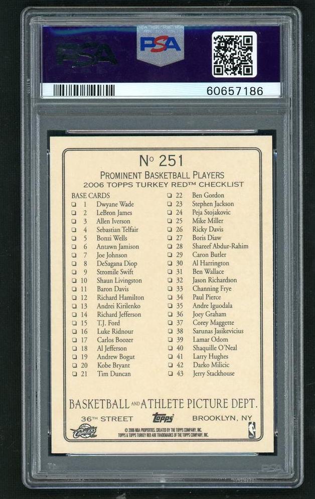 2006 Topps Turkey Red LeBron James #251 PSA 9