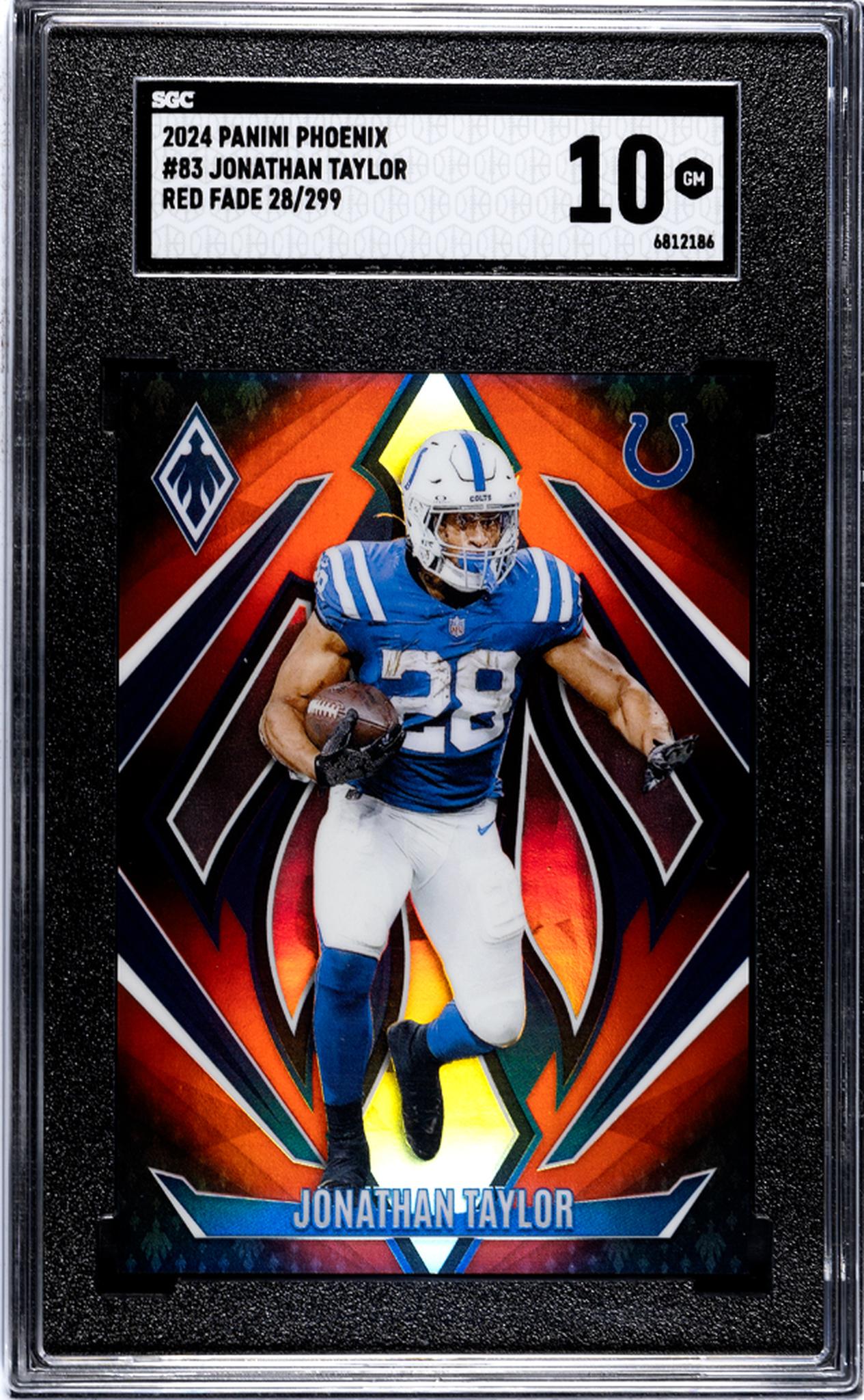 2024 Panini Phoenix #83 Jonathan Taylor Red Fade /299 SGC 10