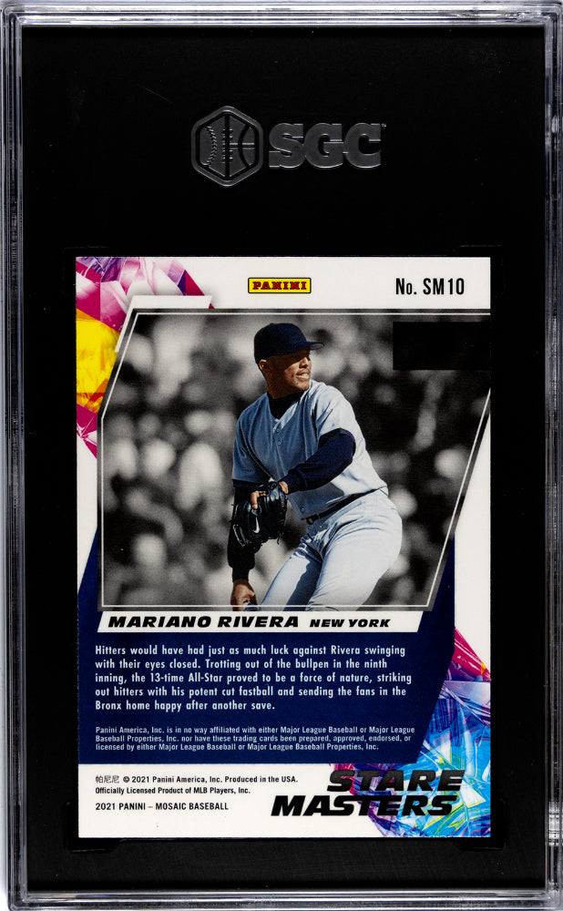 2021 Panini Mosaic Stare Masters Mariano Rivera #SM10 SGC 10