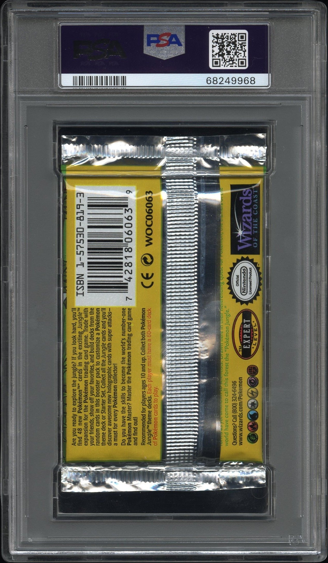 1999 Pokemon Wigglytuff Jungle Foil Pack PSA 10