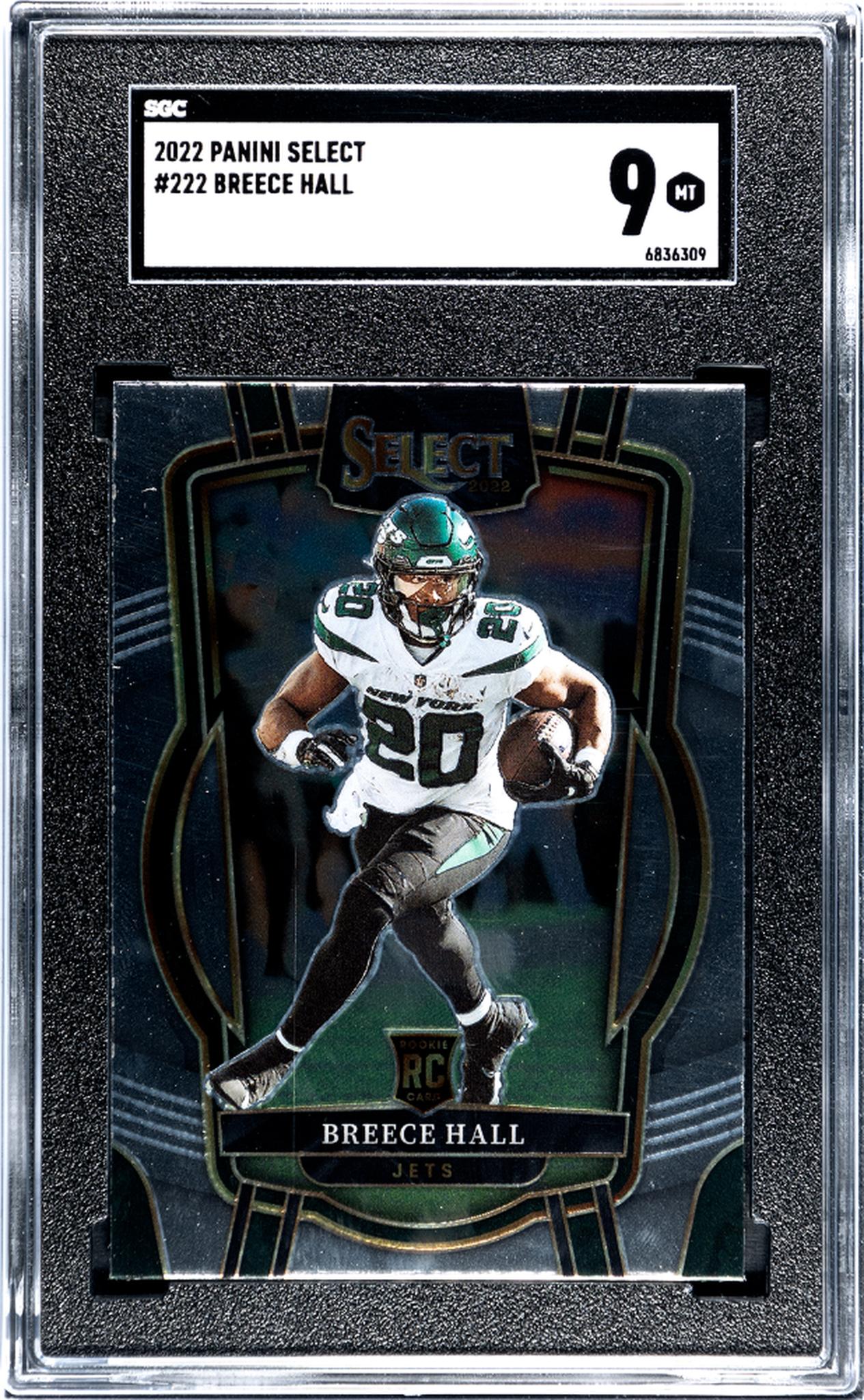 2022 Panini Select Breece Hall #222 RC SGC 9