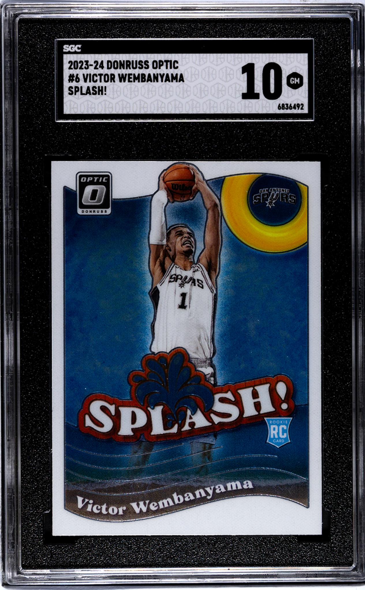2023-24 Donruss Optic #6 Victor Wembanyama Splash! SGC 10