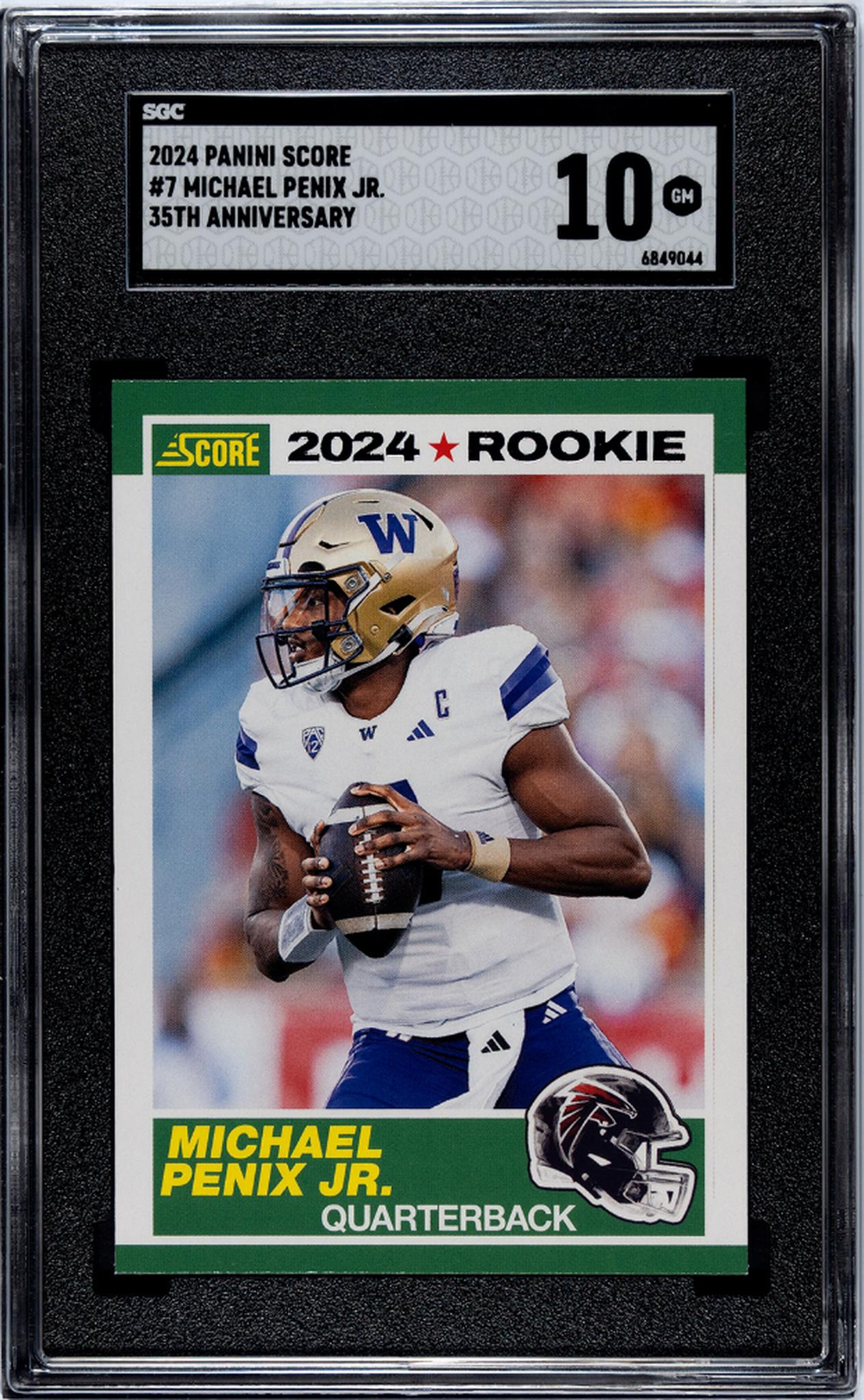 2024 Panini Score Michael Penix Jr. #7 RC SGC 10