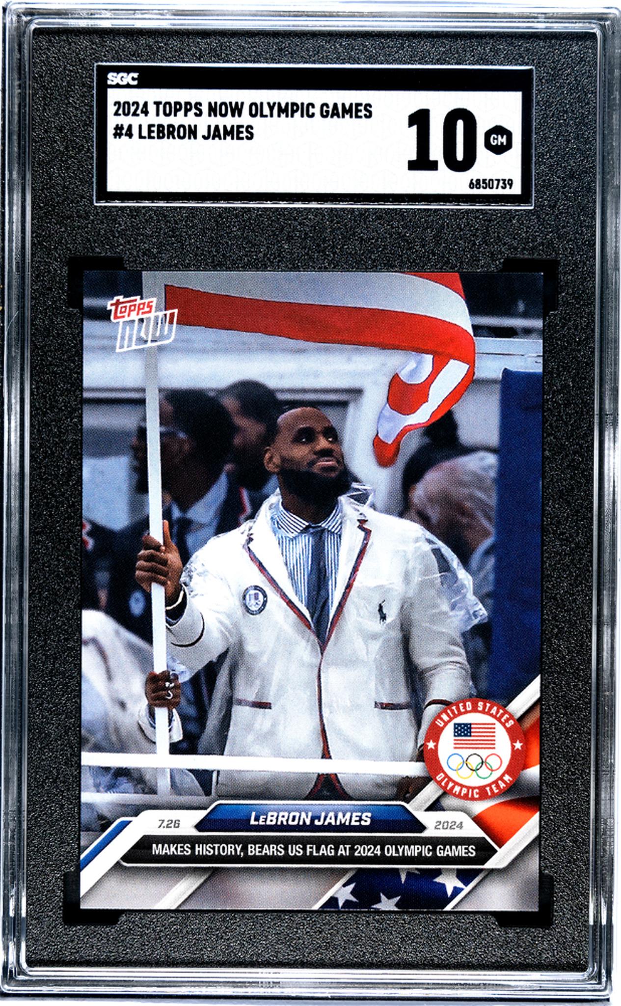 2024 Topps Now Olympic Games #4 Lebron James SGC 10