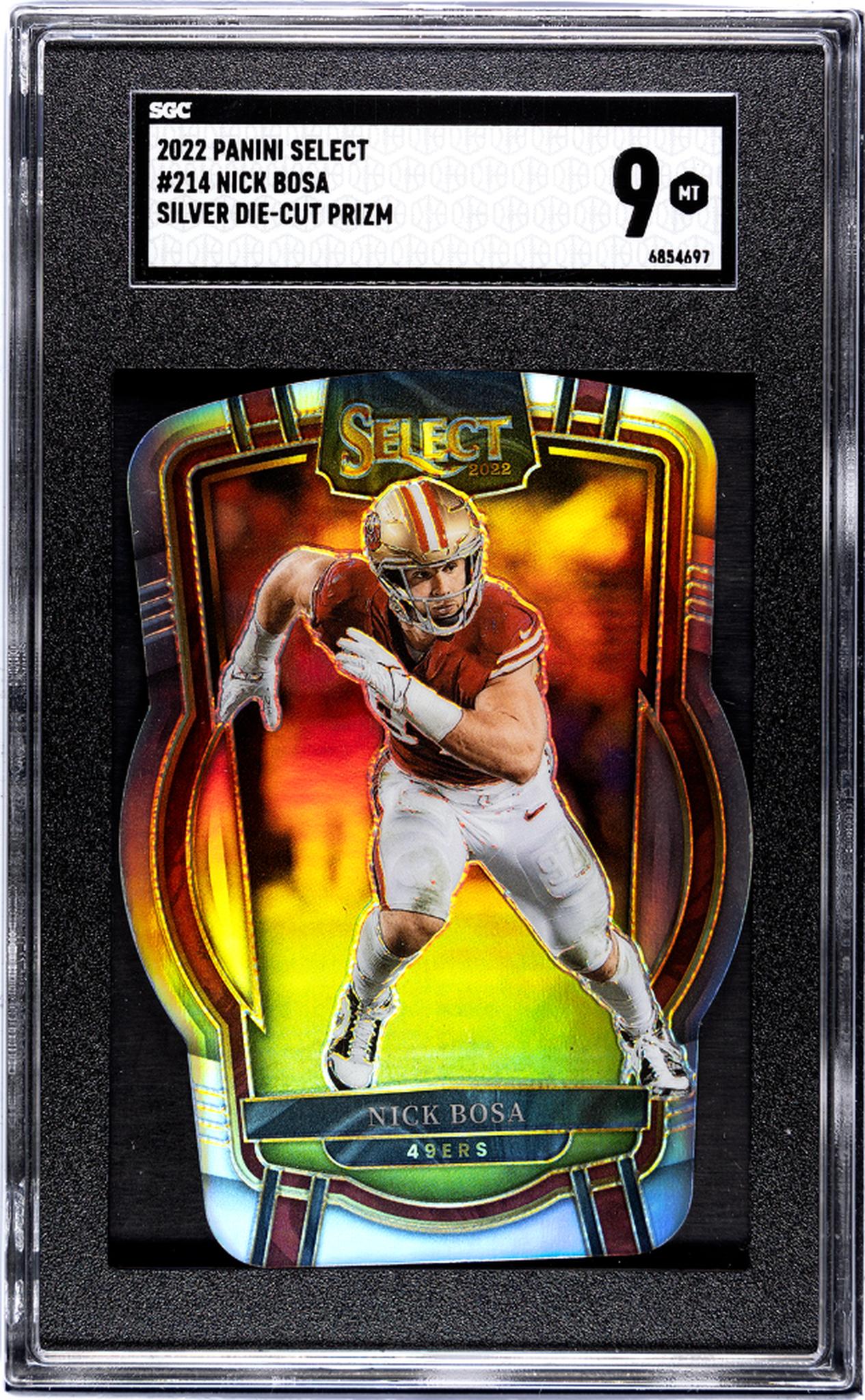 2022 Select #214 Nick Bosa Silver Die-Cut Prizm SGC 9