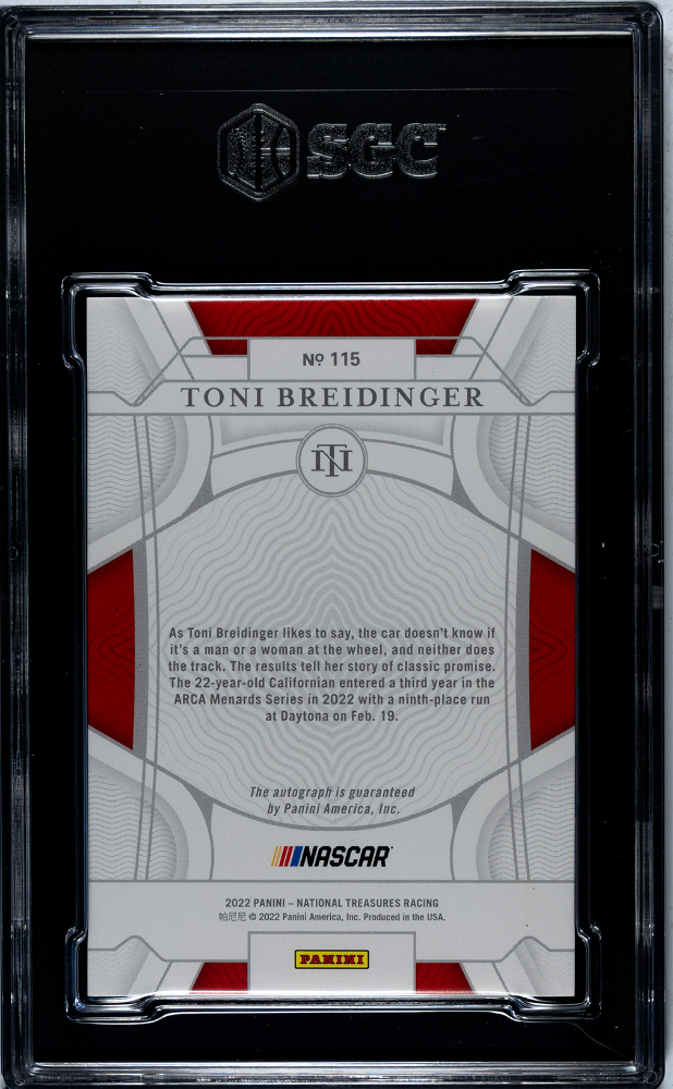 2022 National Treasures #115 Toni Breidinger /25 SGC 9