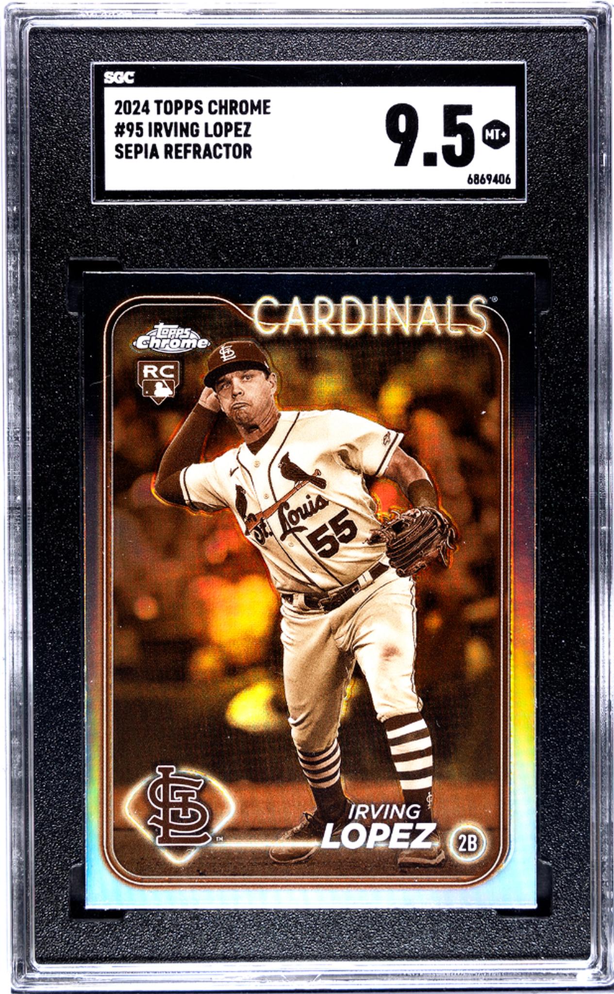 2024 Topps Chrome #95 Irving Lopez Sepia Refractor SGC 9.5