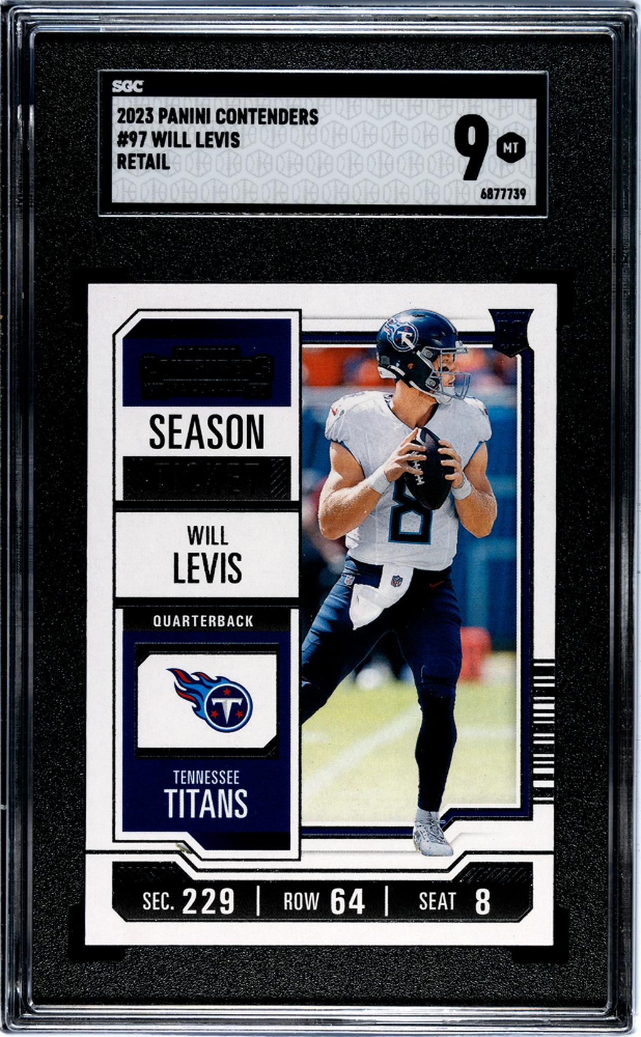 2023 Panini Contenders #97 Will Levis  Rookie  SGC 9