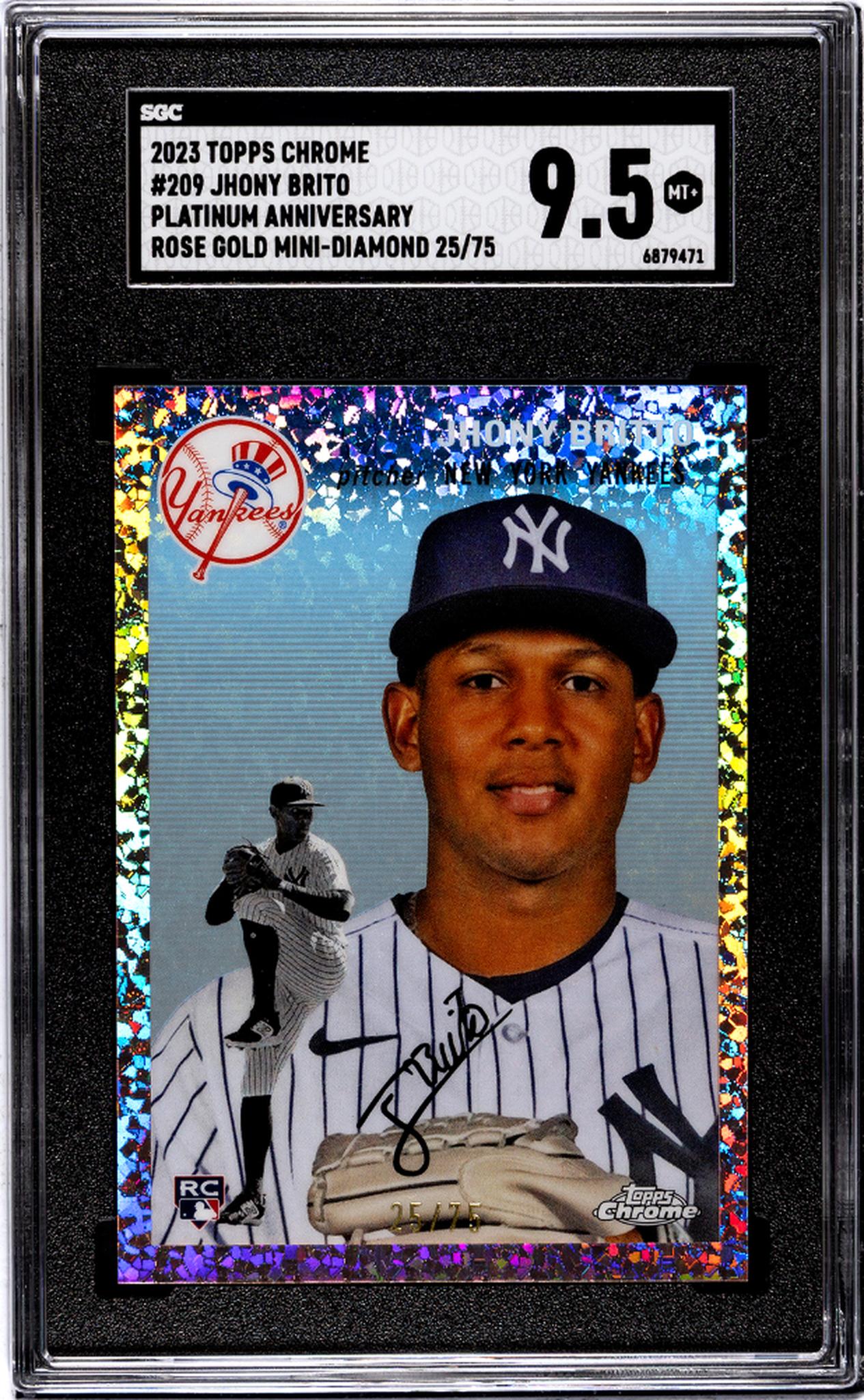 2023 Topps Chrome Jhony Brito #209 /75 SGC 9.5