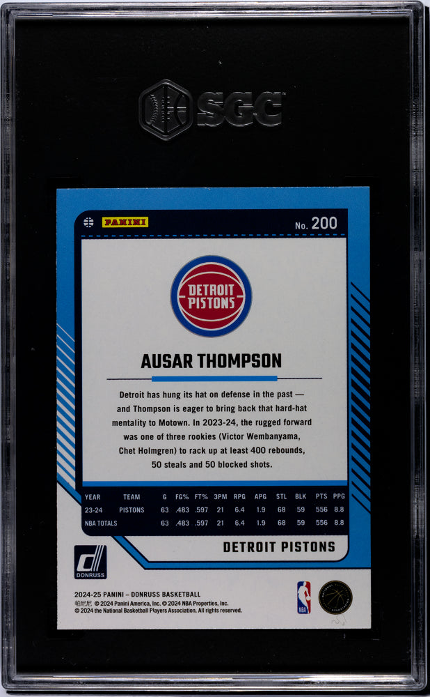 2024 Donruss Silver Press Proof Ausar Thompson #200 SGC 9.5