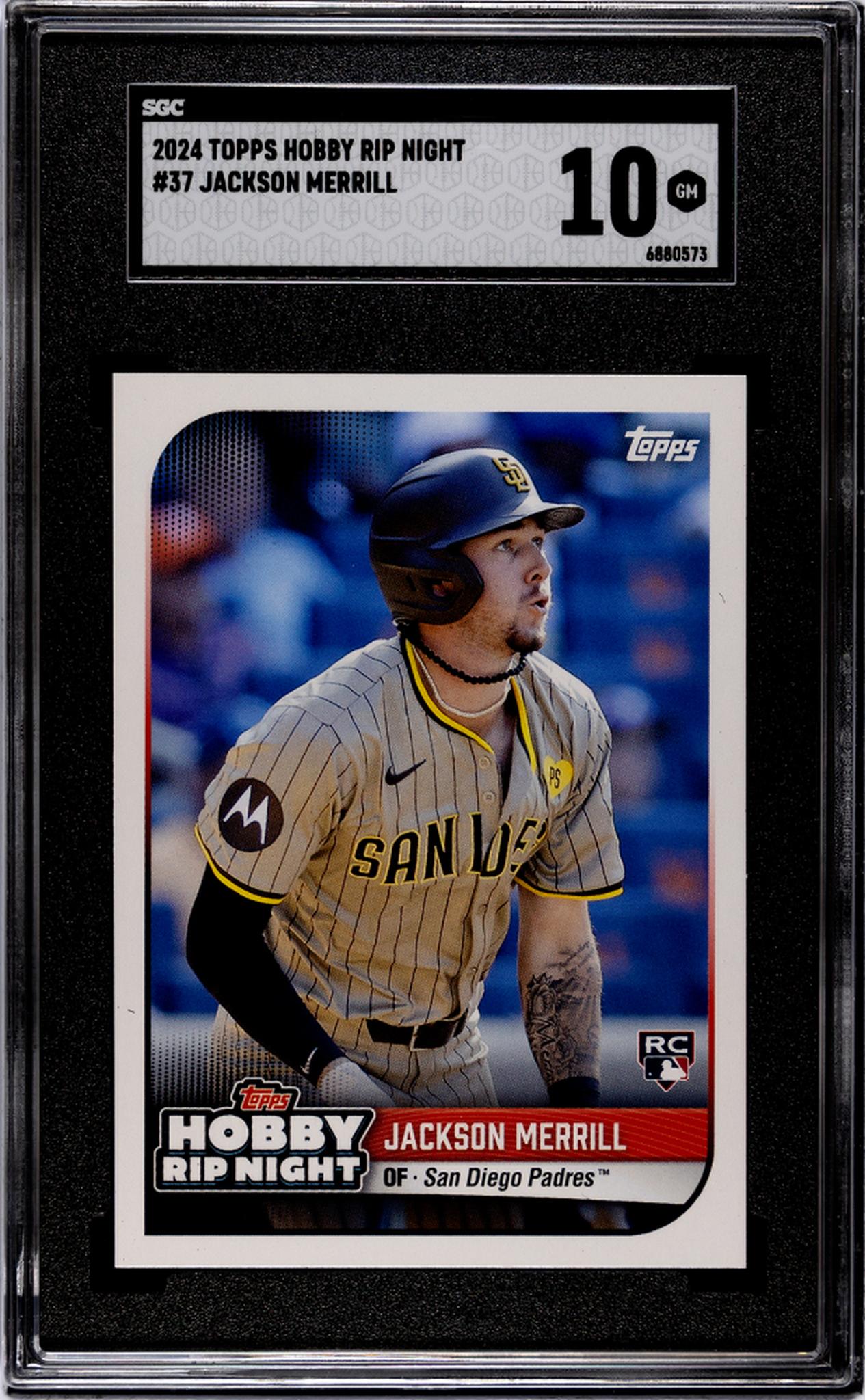 2024 Topps #37 Jackson Merrill Rookie SGC 10