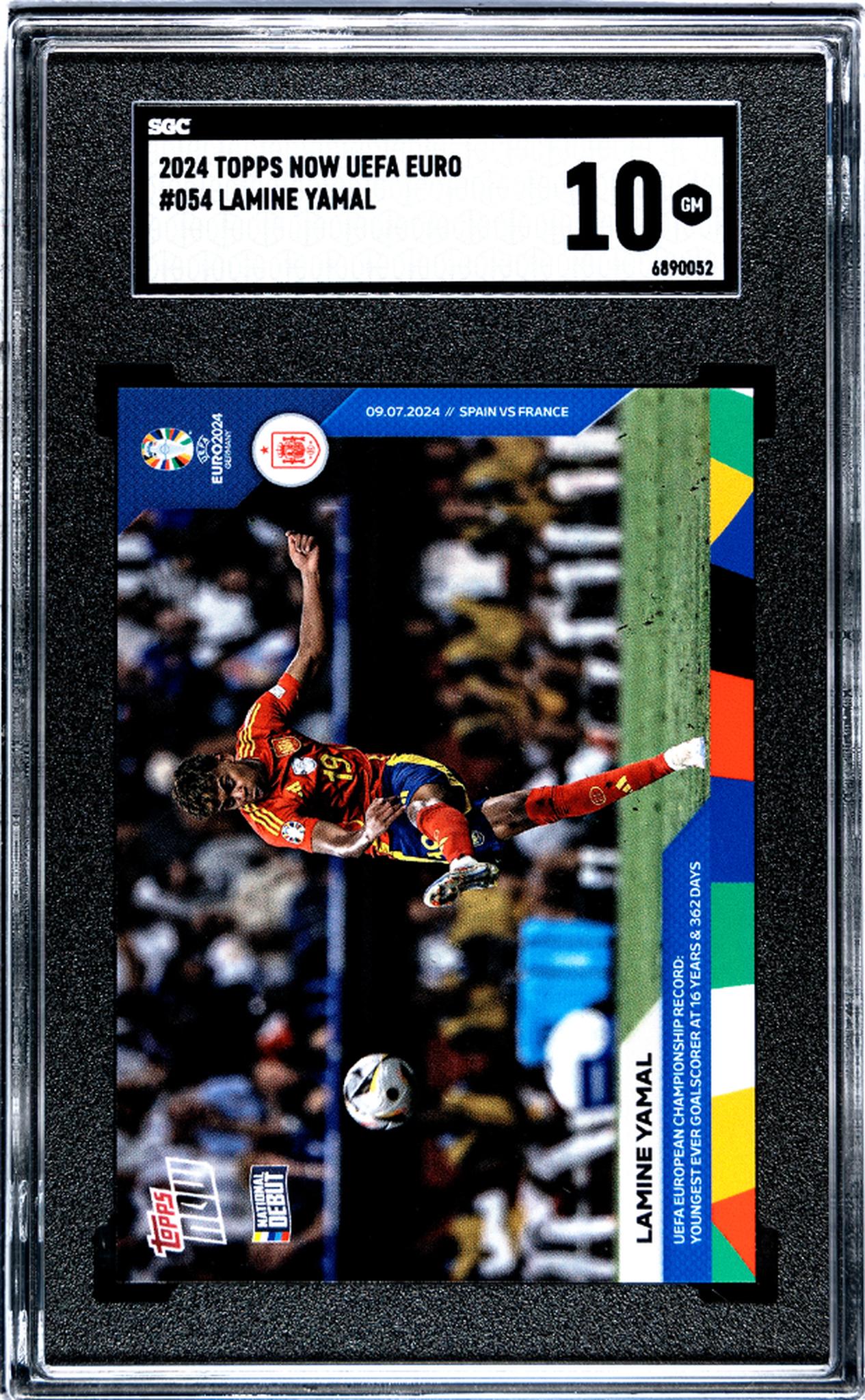 2024 Topps Now UEFA Euro Lamine Yamal #054 SGC 10