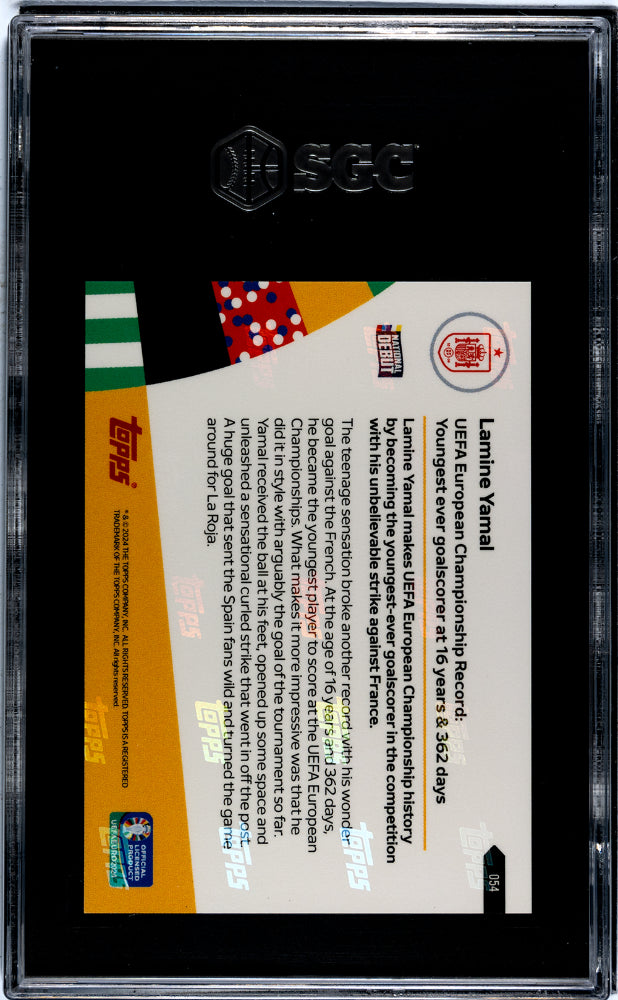 2024 Topps Now UEFA Euro Lamine Yamal #054 SGC 10