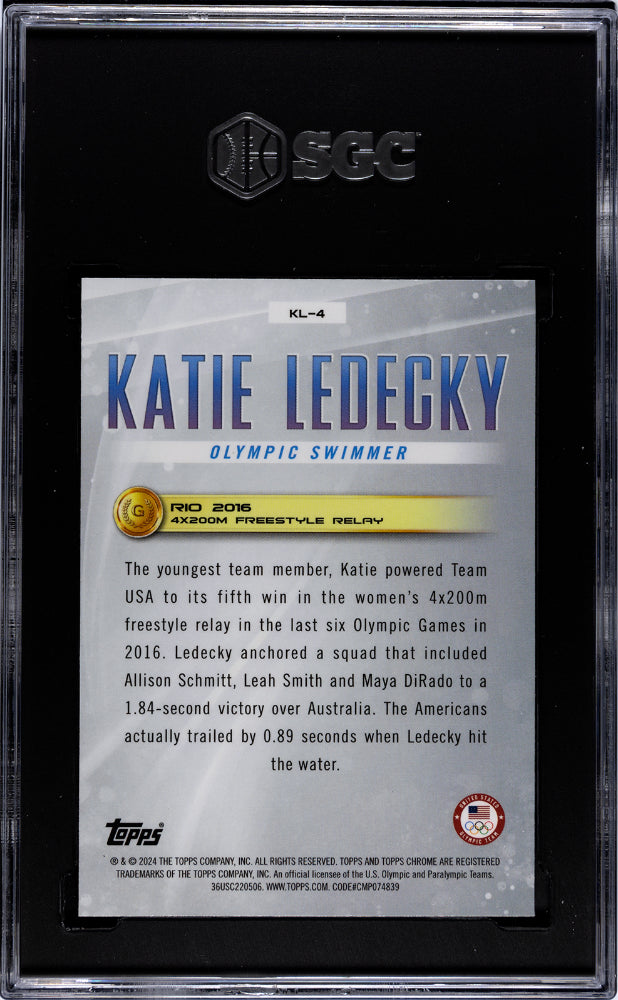 2024 Topps Chrome #KL-4 Katie Ledecky Legacy SGC 10