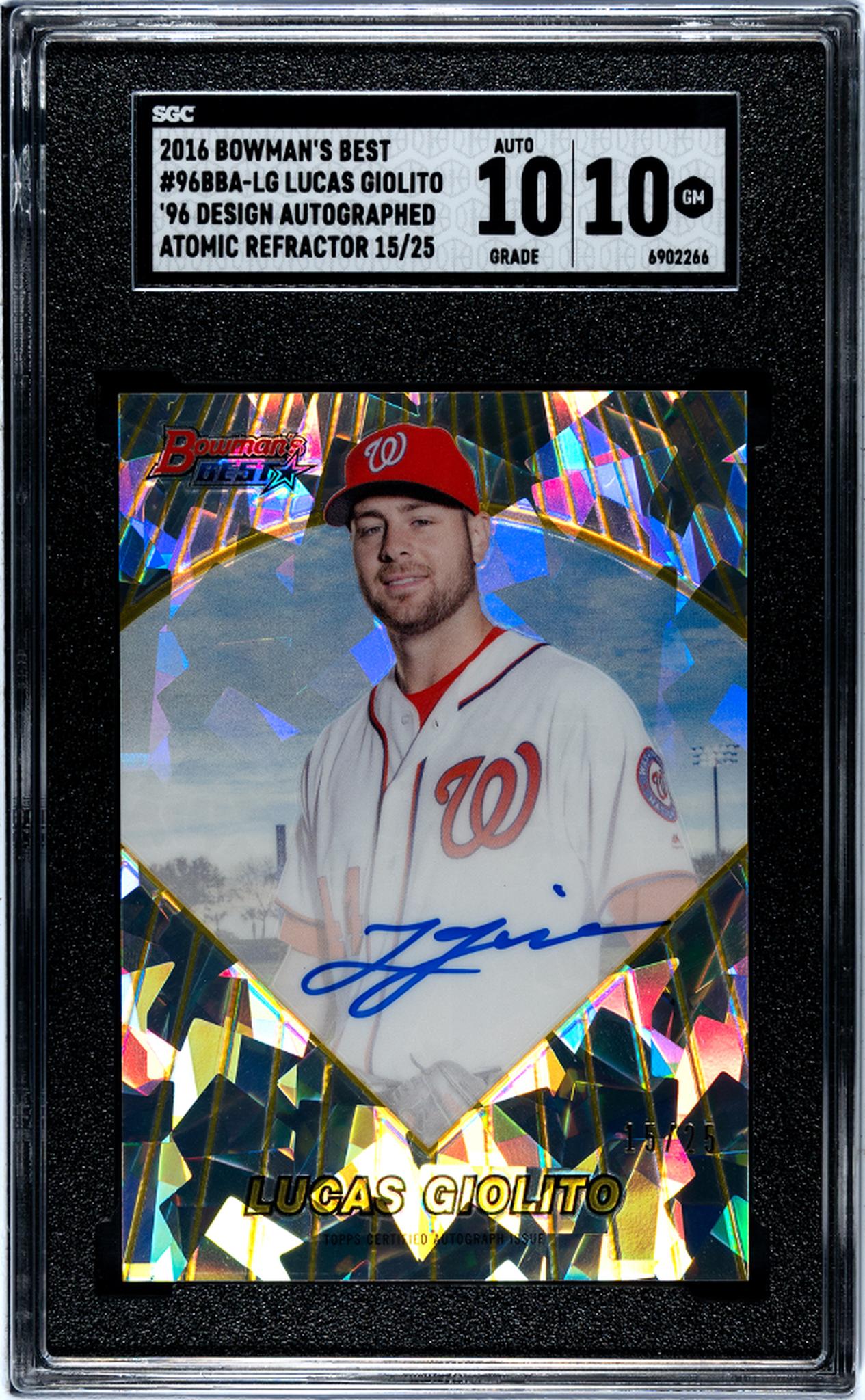 2016 Bowman's Best #96BBA-LG Lucas Giolito Atomic Refractor /25 SGC 10