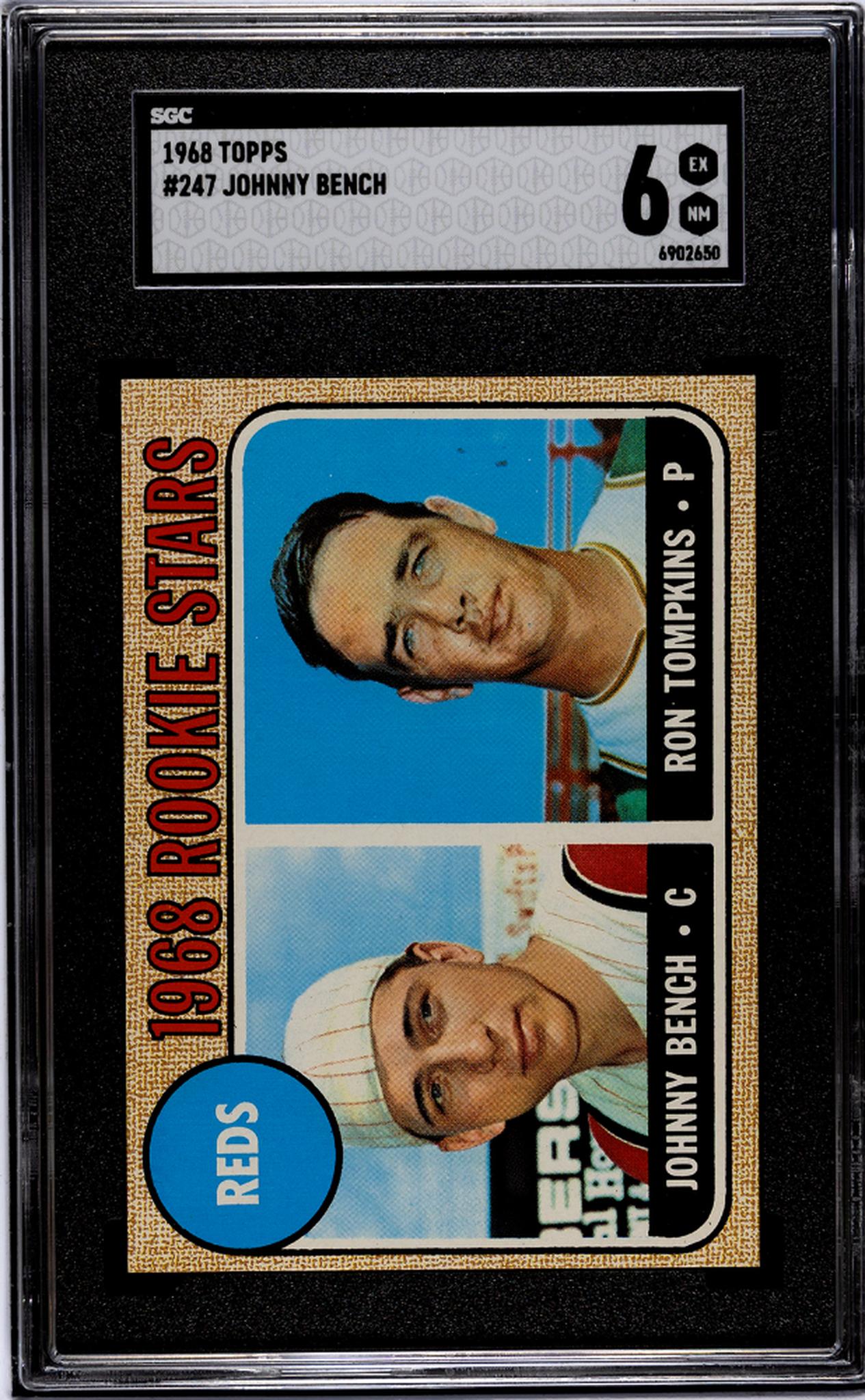1968 Topps Rookie Stars Johnny Bench #247 SGC 6