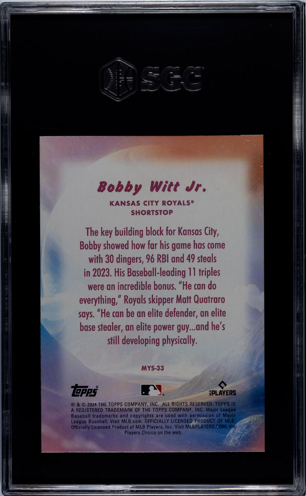 2024 Topps Update Mystical Bobby Witt Jr. #MYS-33 SGC 9.5