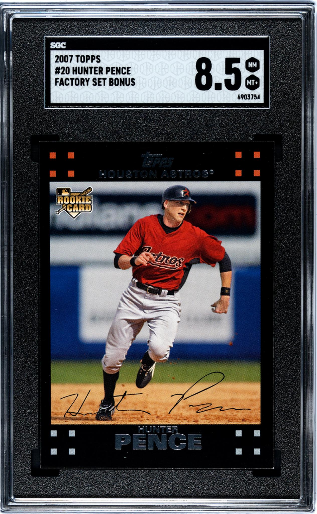 2007 Topps #20 Hunter Pence Factory Set Bonus SGC 8.5