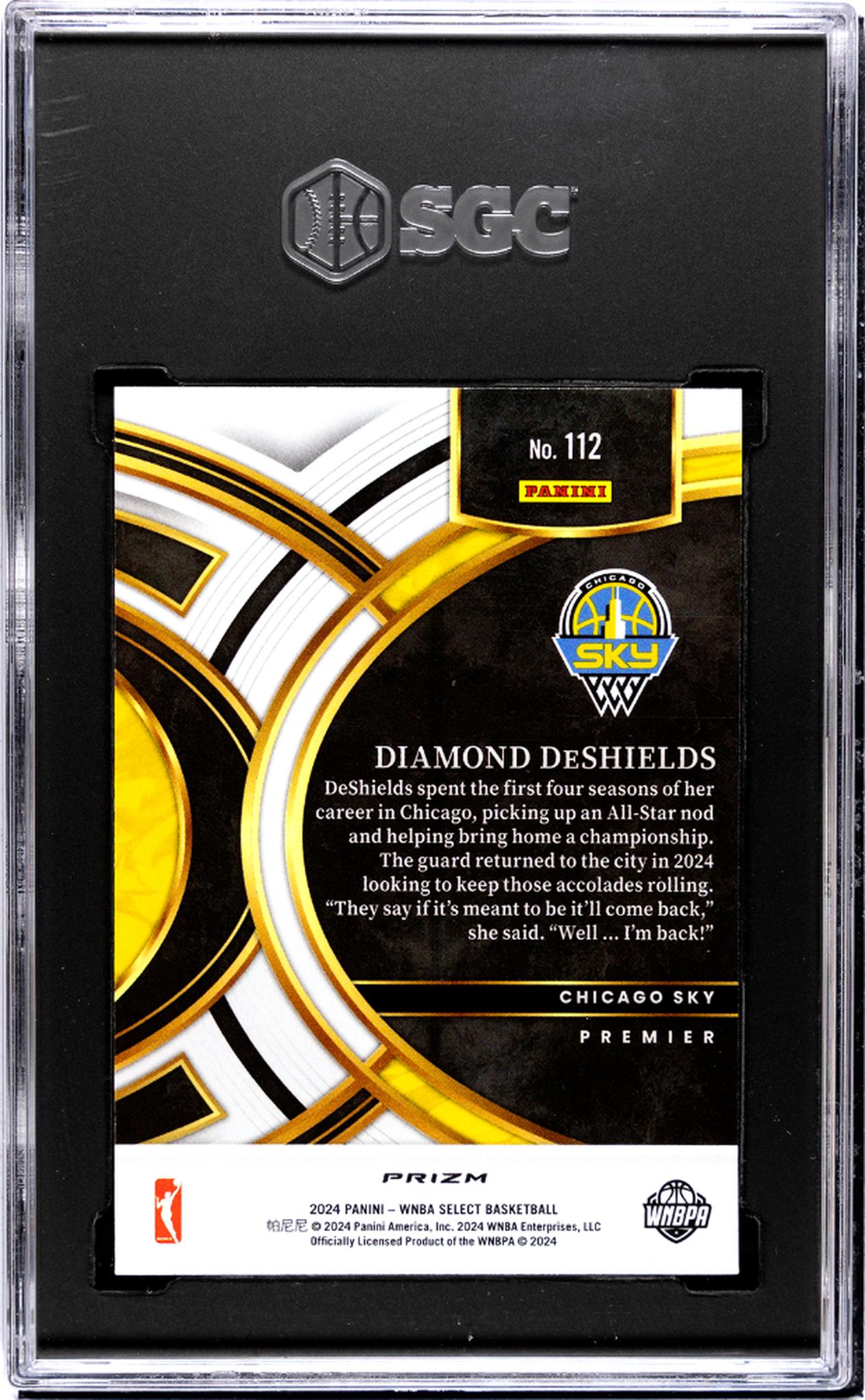 2024 Panini Select Tiger Prizm Diamond DeShields #112 SGC 10