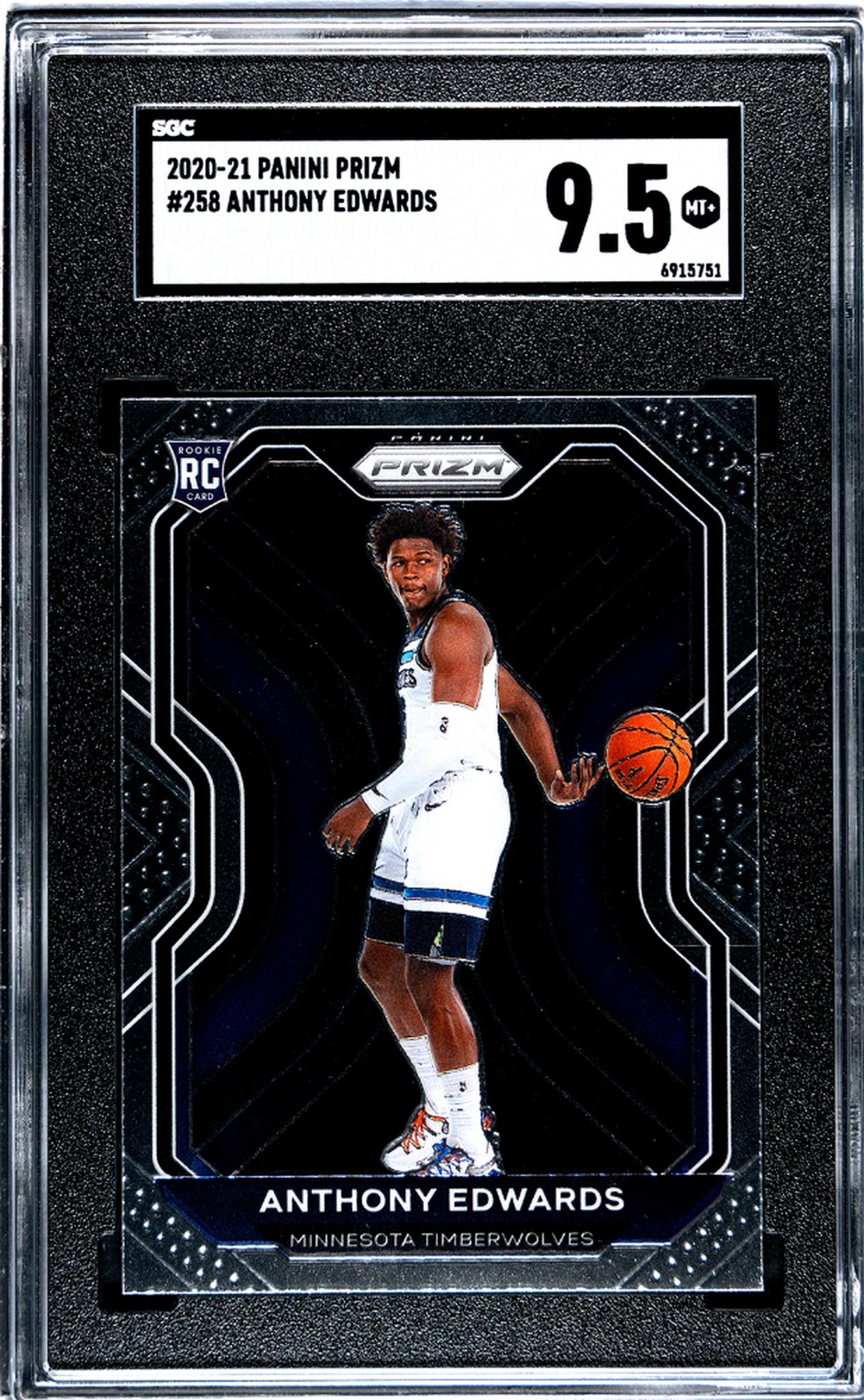 2020-21 Panini Prizm #258 Anthony Edwards SGC 9.5