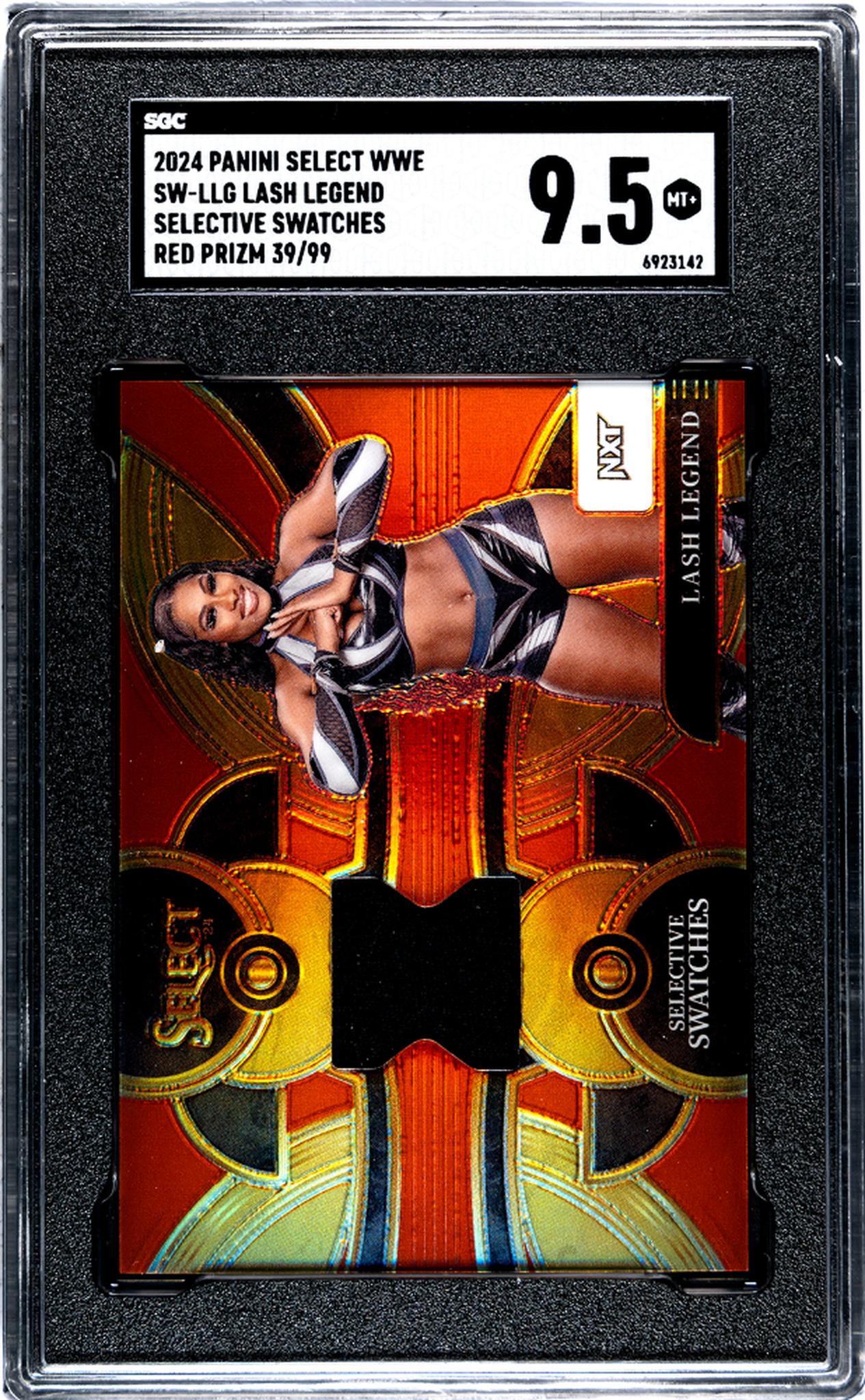 2024 Panini Select Selective Swatches Red Prizm Lash Legend #SW-LLG /99 SGC 9.5