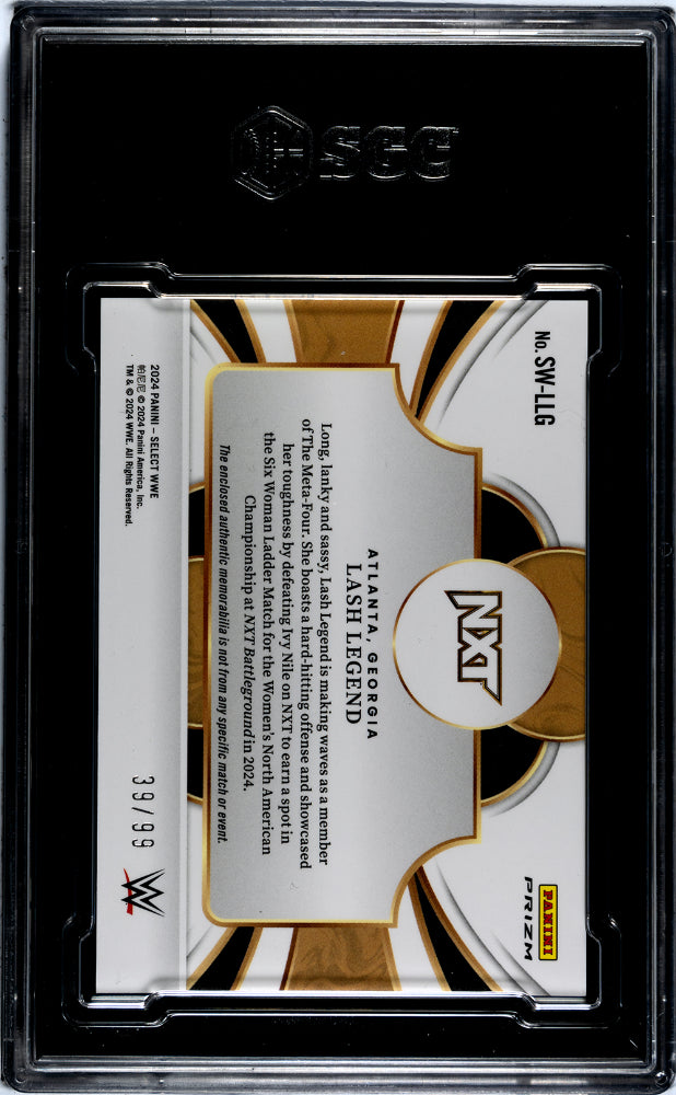 2024 Panini Select Selective Swatches Red Prizm Lash Legend #SW-LLG /99 SGC 9.5