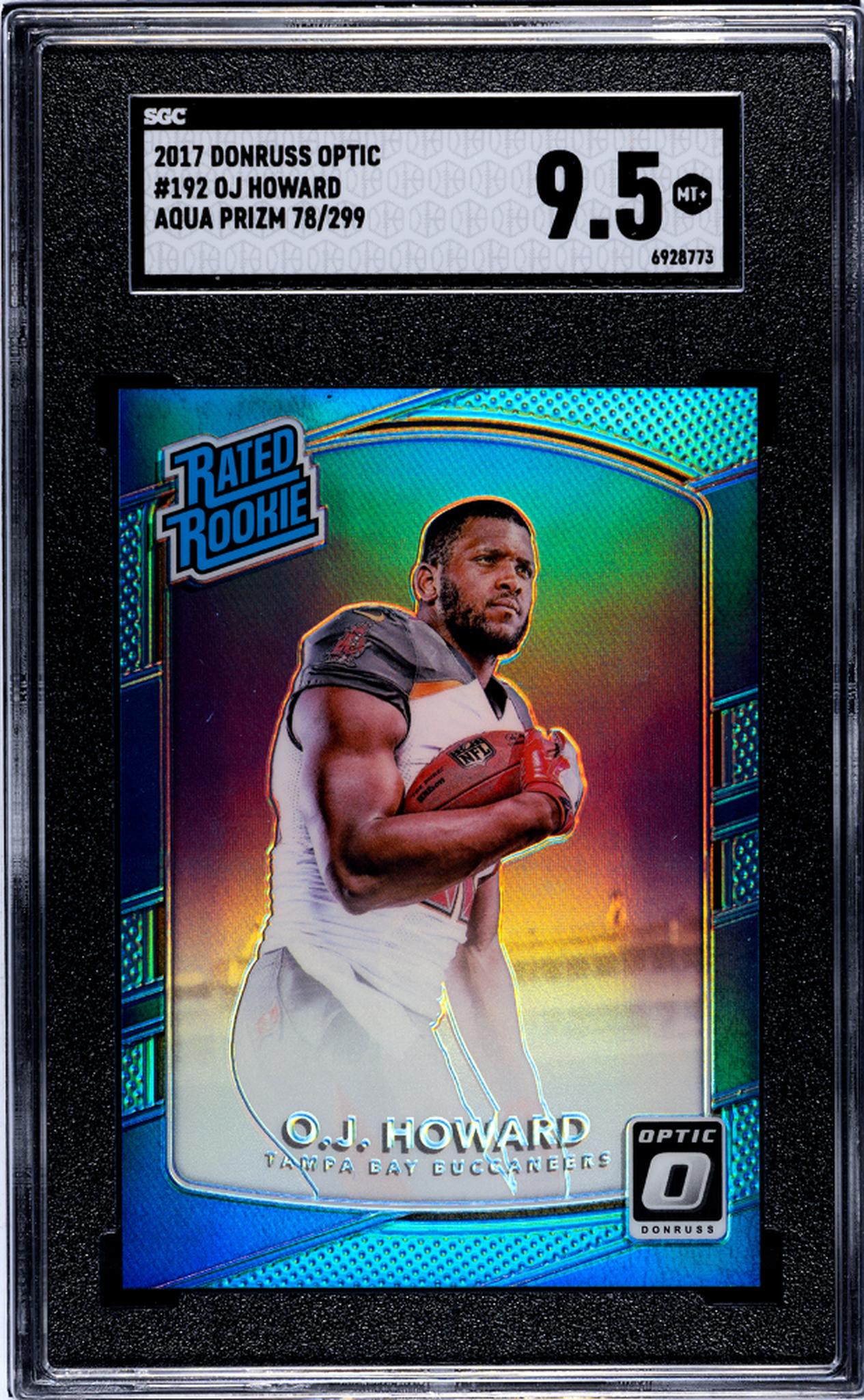 2017 Donruss Optic Aqua Prizm OJ Howard #192 RC /299 SGC 9.5